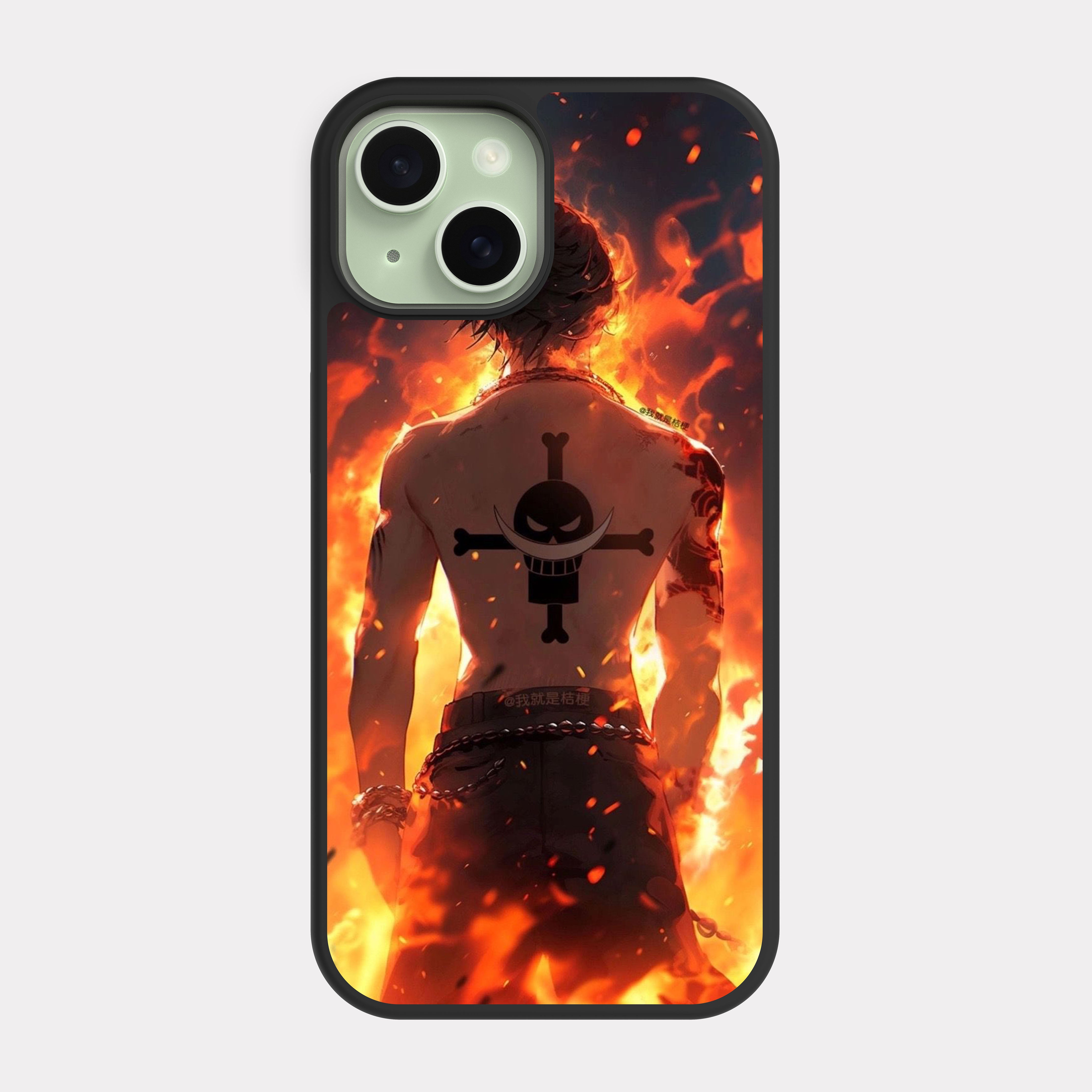 iPhone 15 case cover One Piece Ace Orange