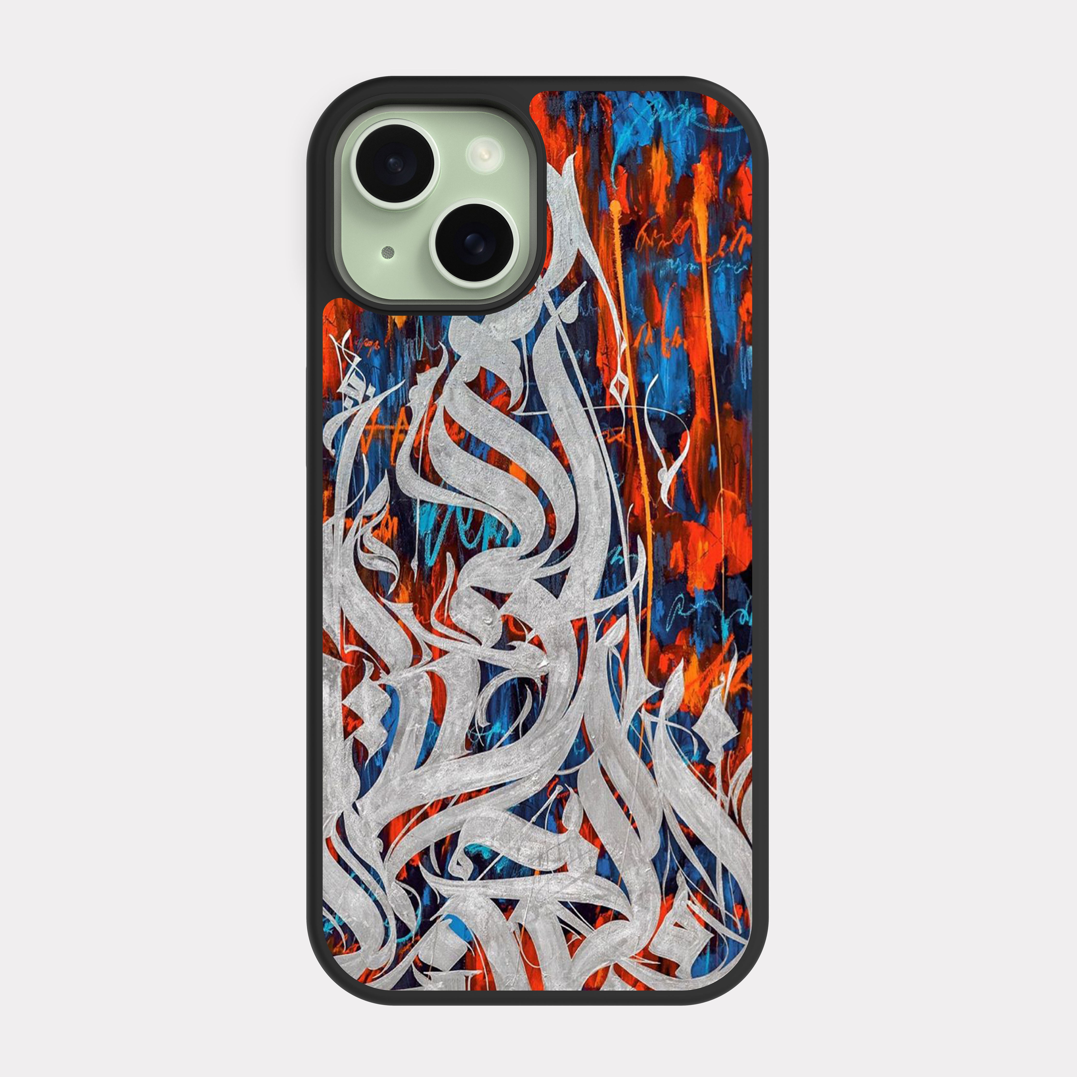 iPhone 15 case cover Abstract Drawing Hand Write Multicolour