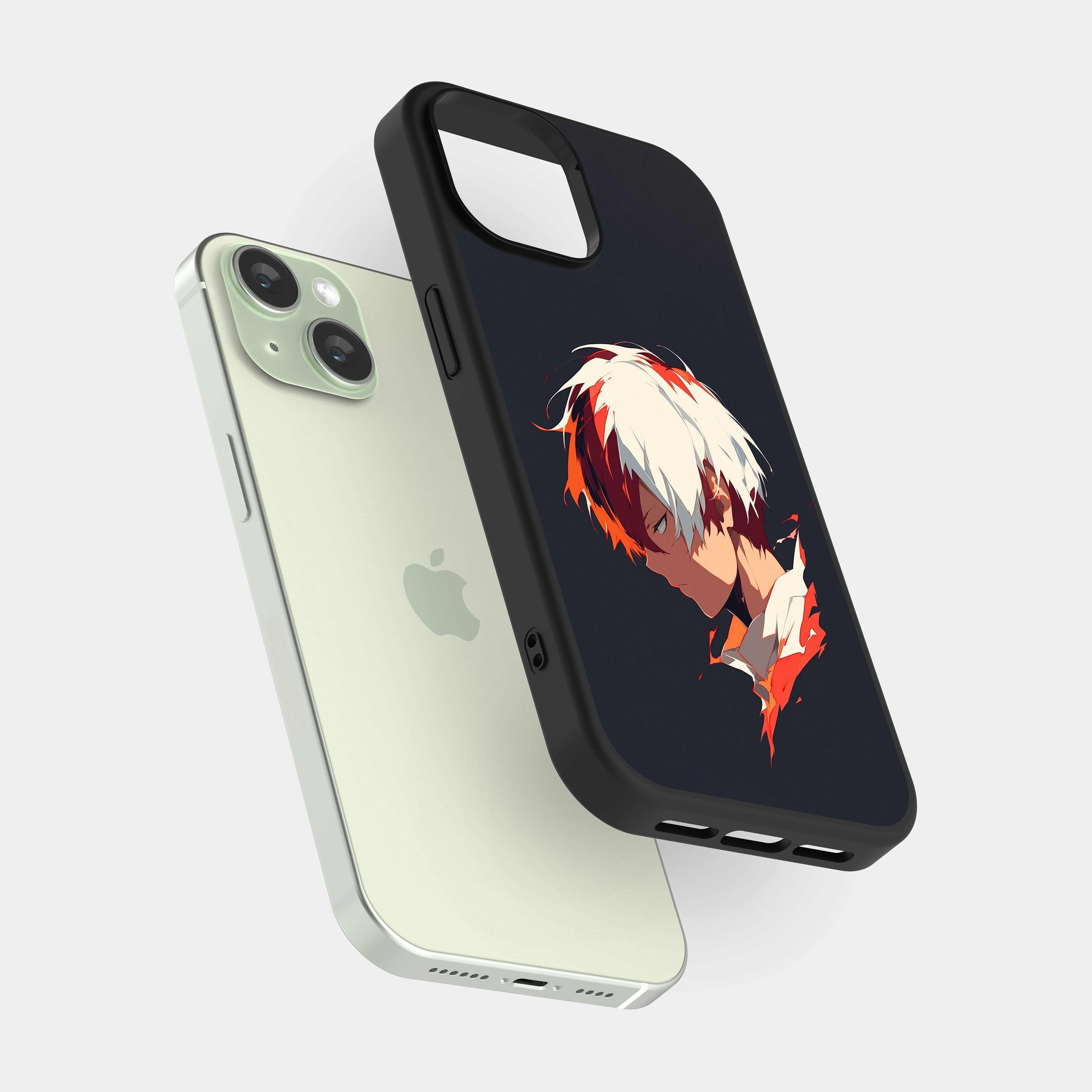 iPhone 15 case cover My Hero Academia Shoto Todoroki Multicolour