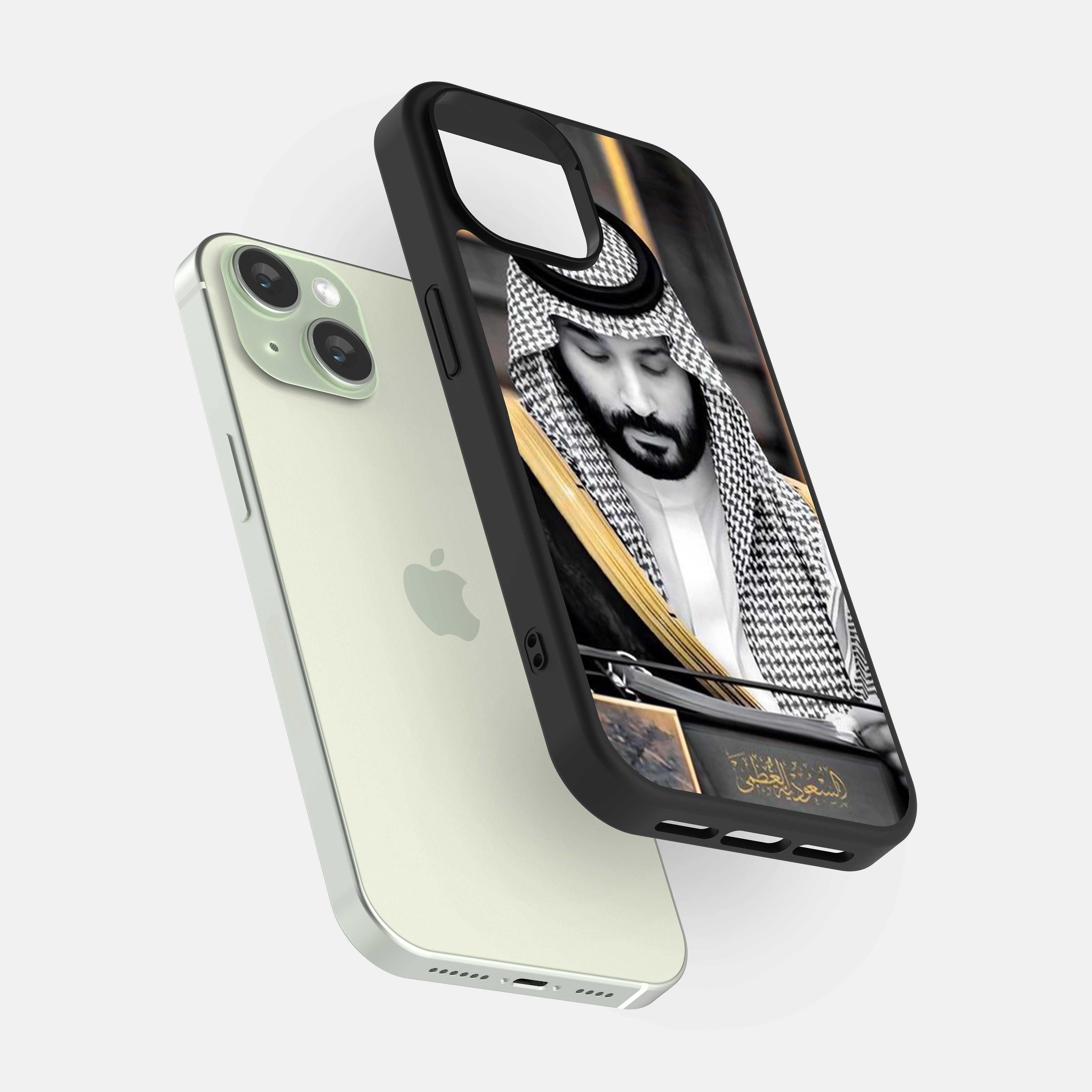 iPhone 15 case cover Prince Mohammed bin Salman MBS Gold Grey