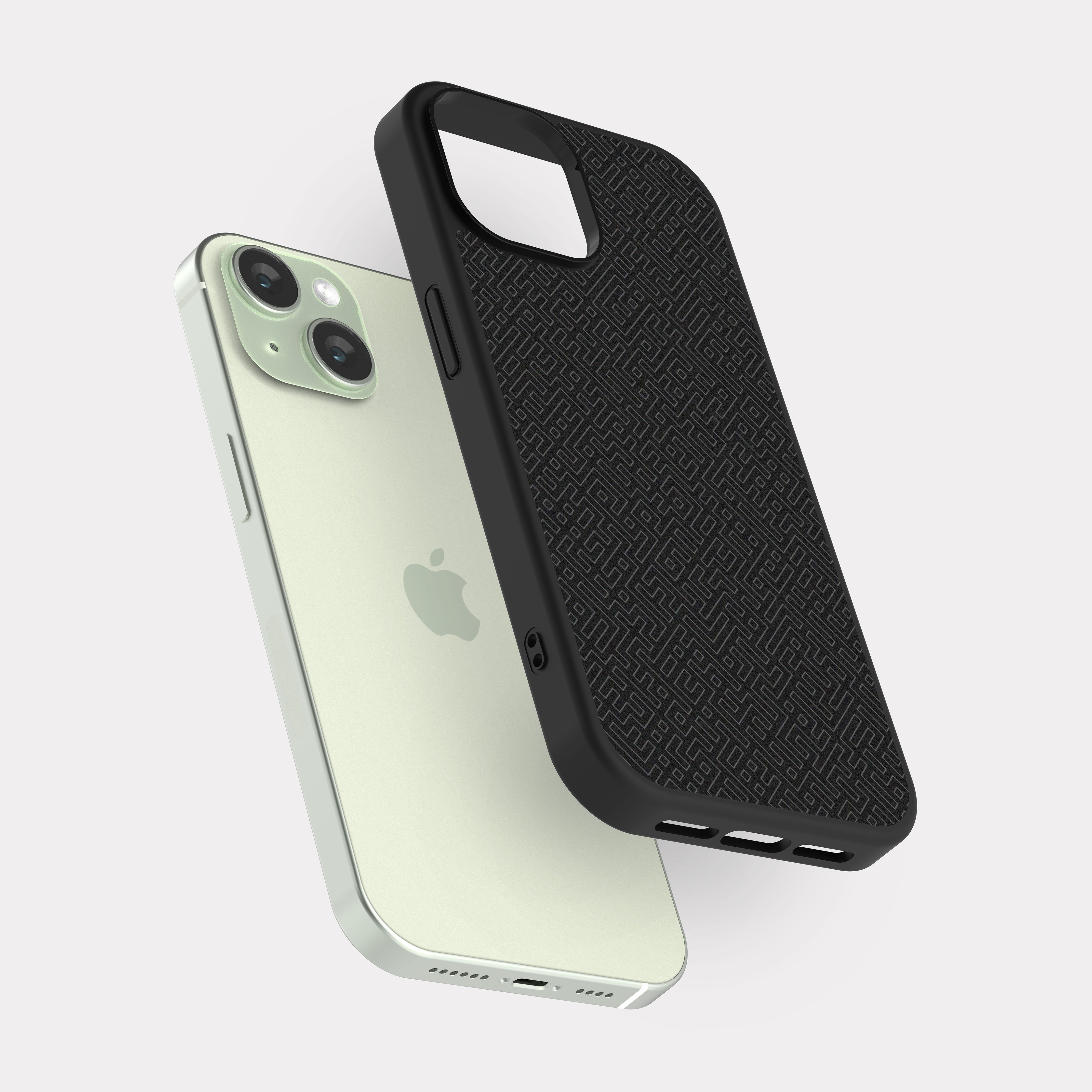 iPhone 15 case cover Black Pattern Black