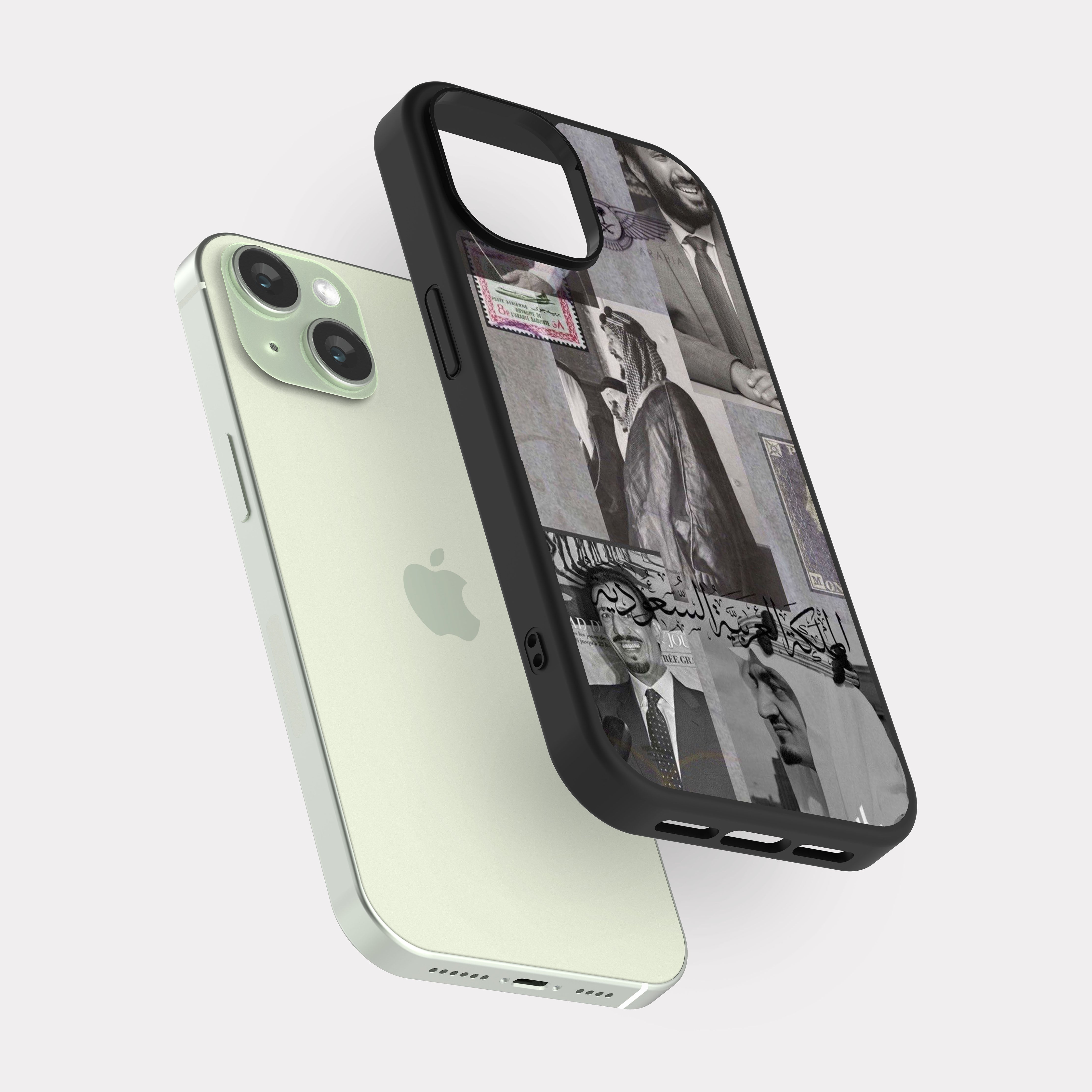 iPhone 15 case cover Saudi Arabia Kings white Black