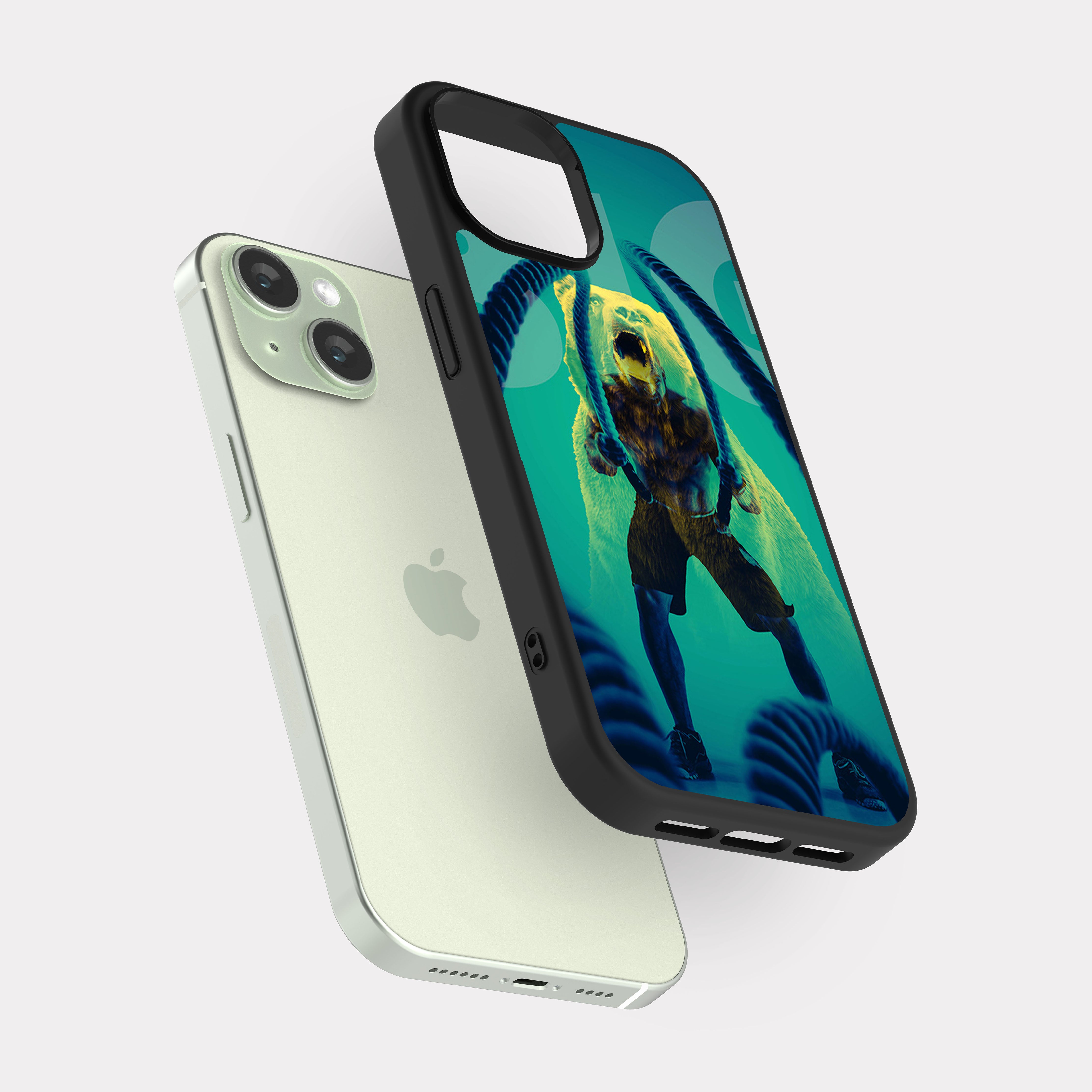 iPhone 15 case cover Fitness Man Blue