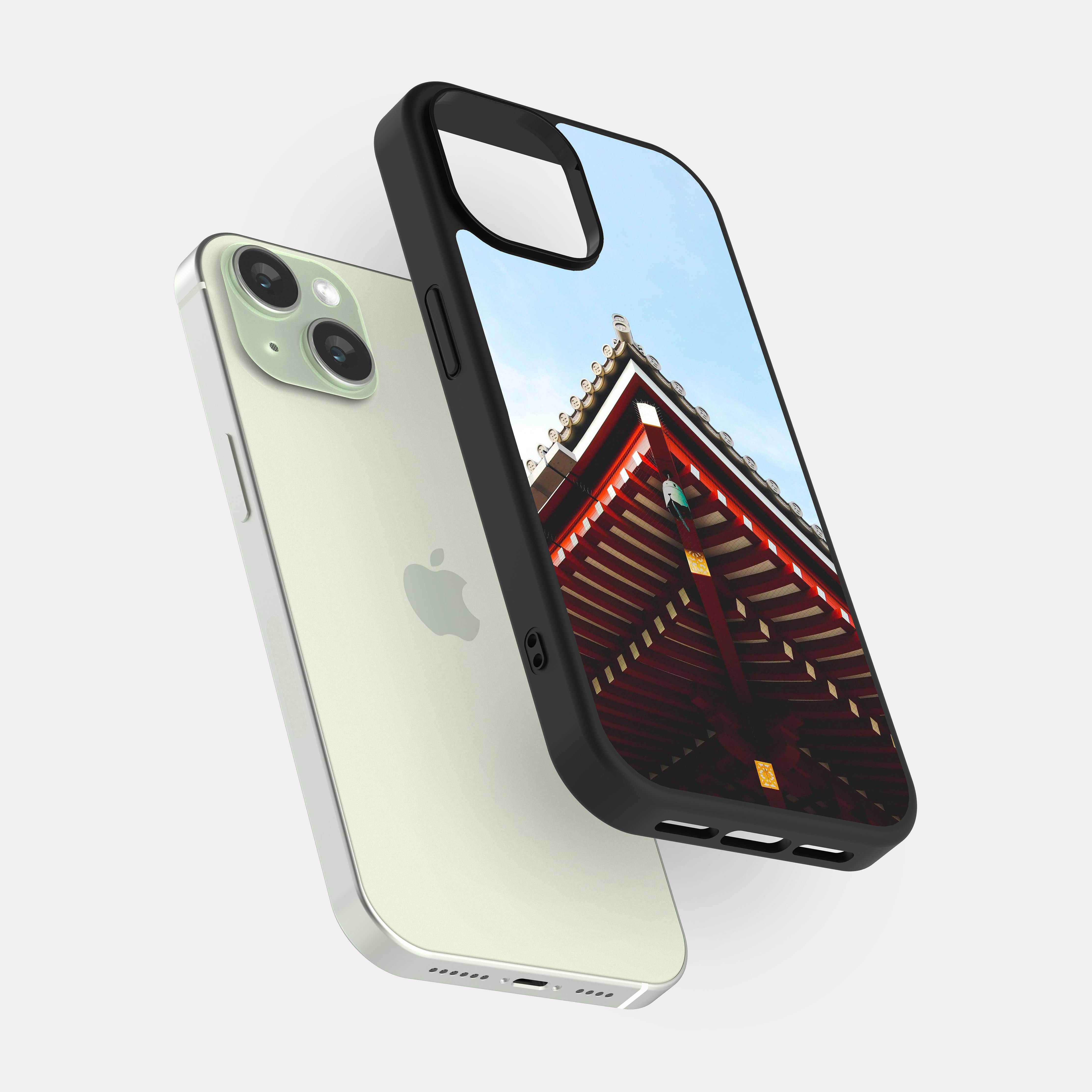 iPhone 15 case cover Japanese Roof Red