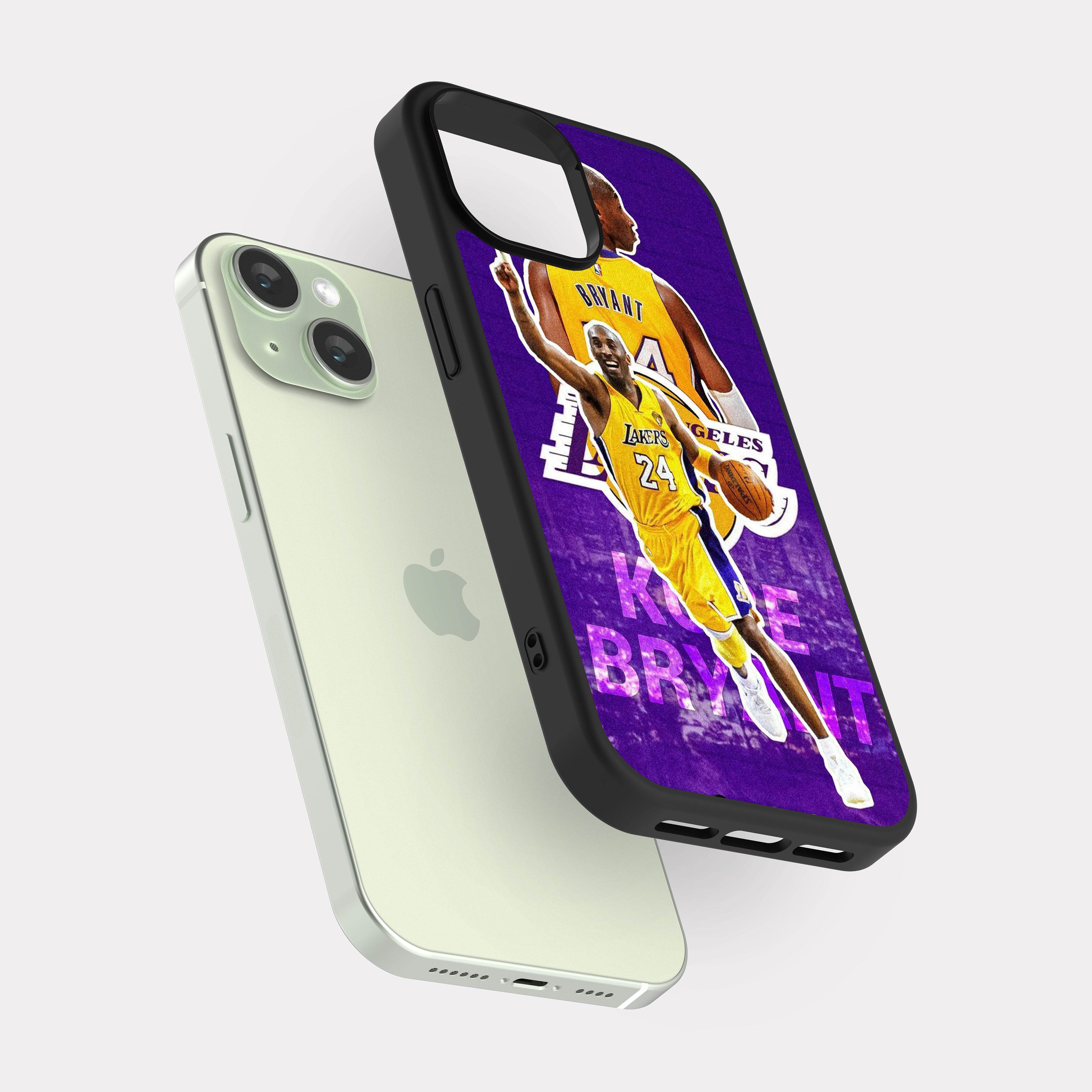 iPhone 15 case cover Kobe Bryant Purple Yellow
