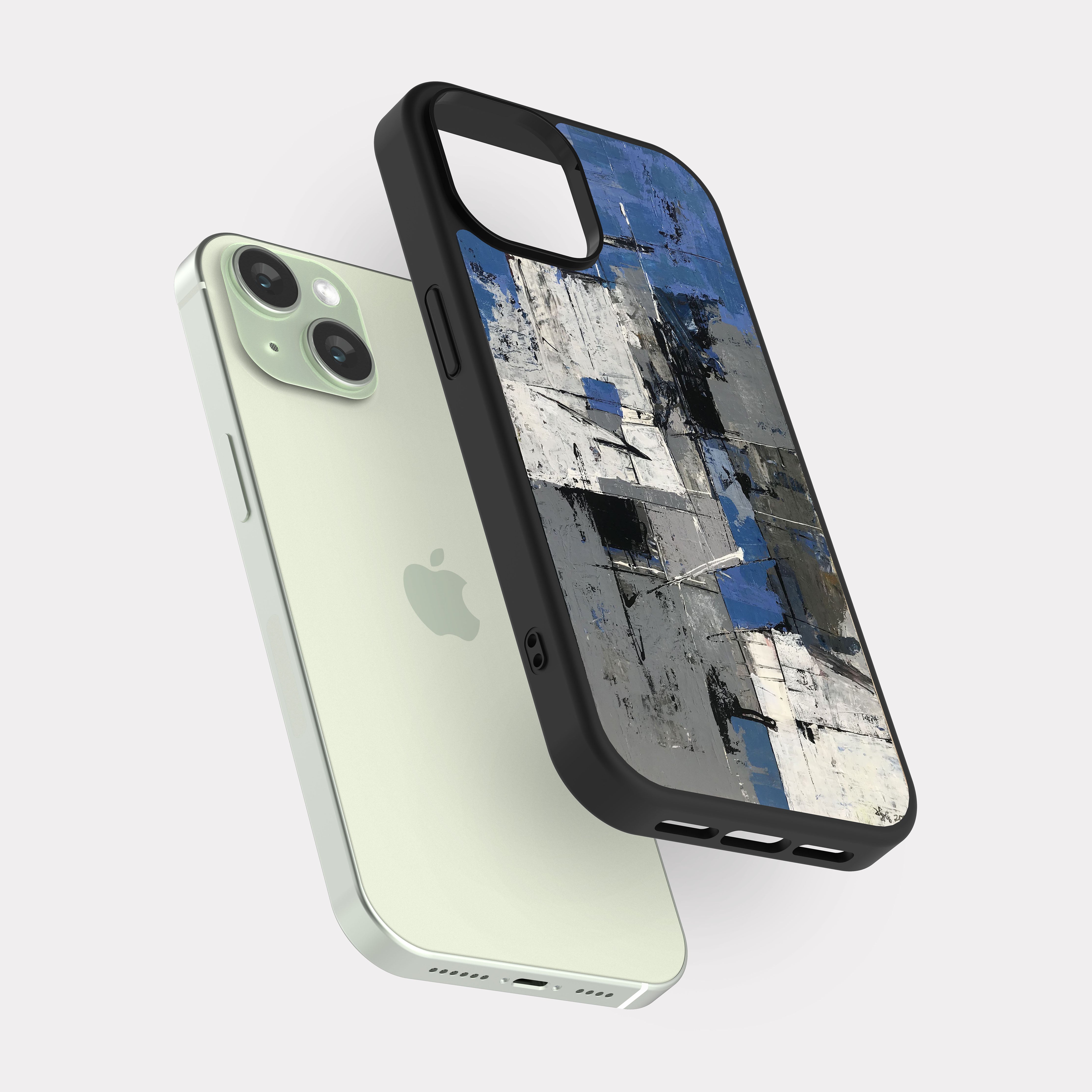 iPhone 15 case cover Colors Mixing Cyan