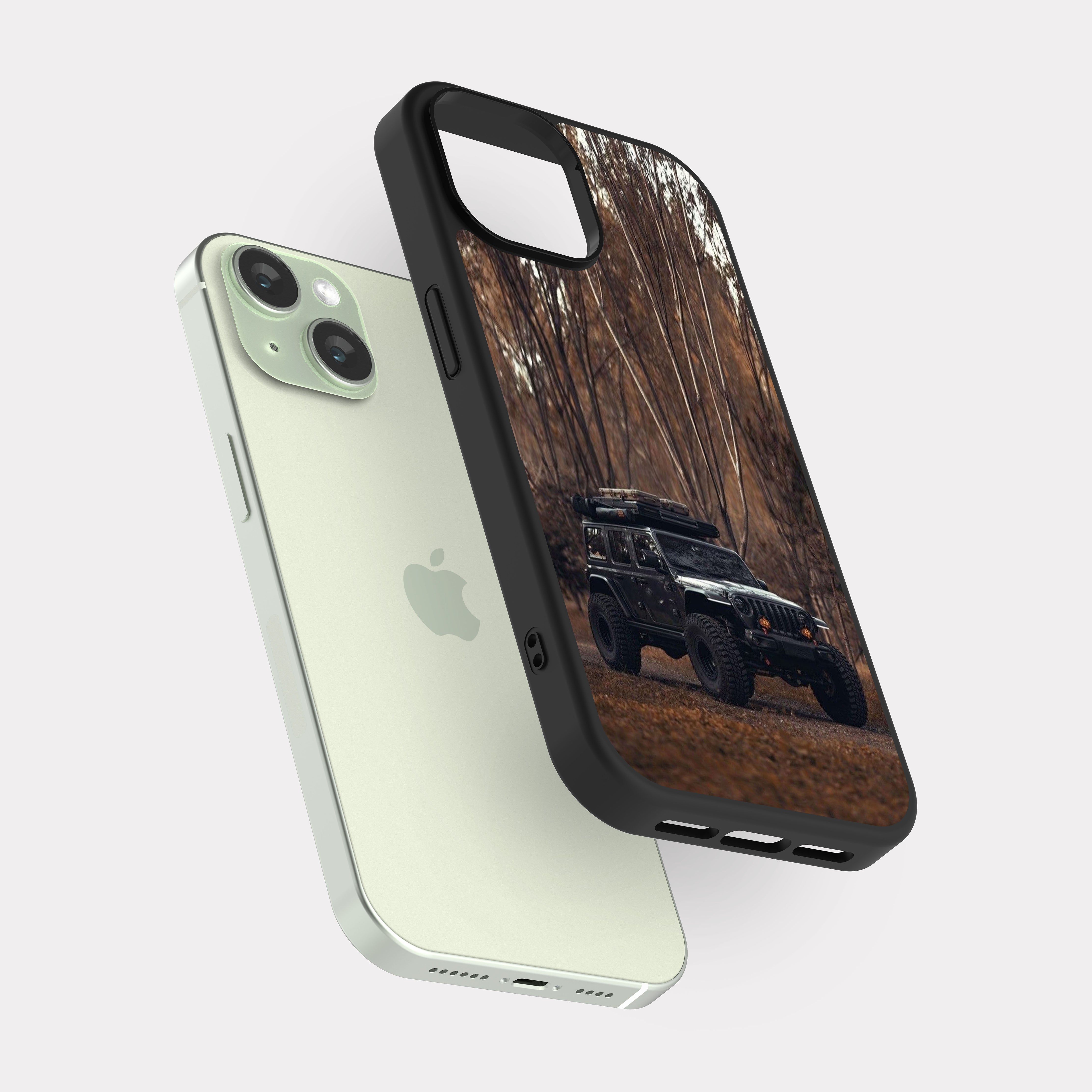 iPhone 15 case cover Jeep Wrangler Rubicon Rebel Brown