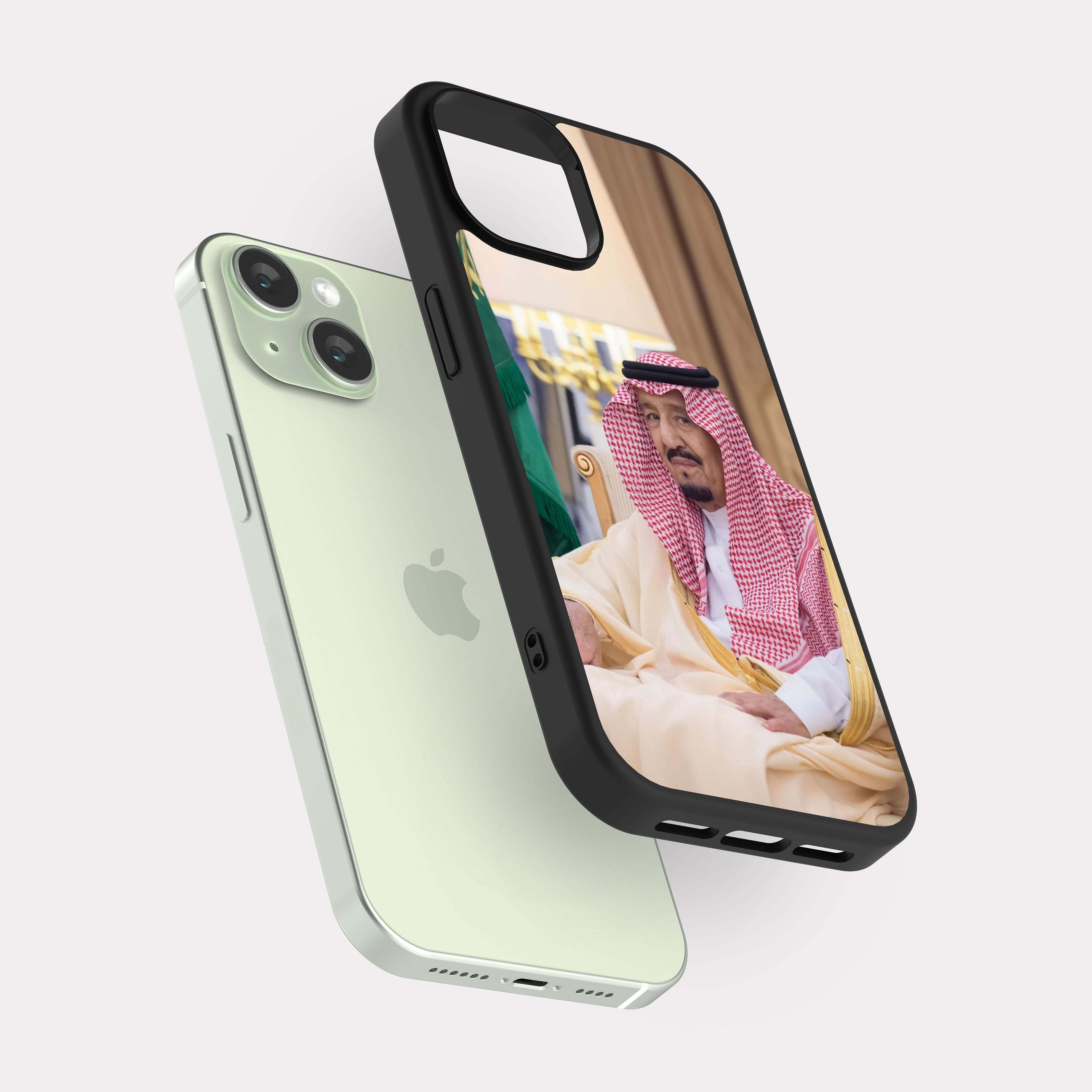 iPhone 15 case cover King Salman bin Abdulaziz Al Saud Gold