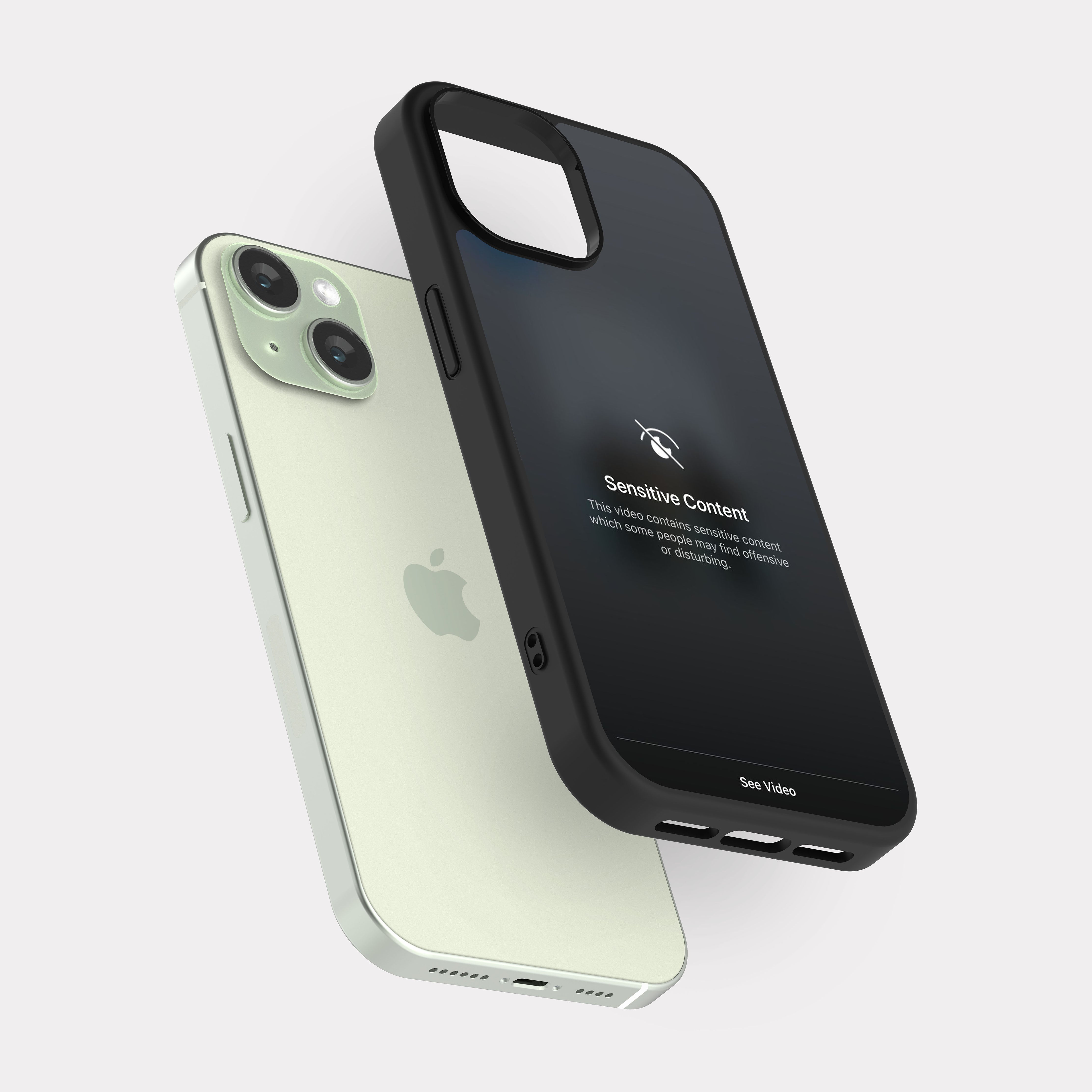 iPhone 15 case cover Sensitive Content Grey