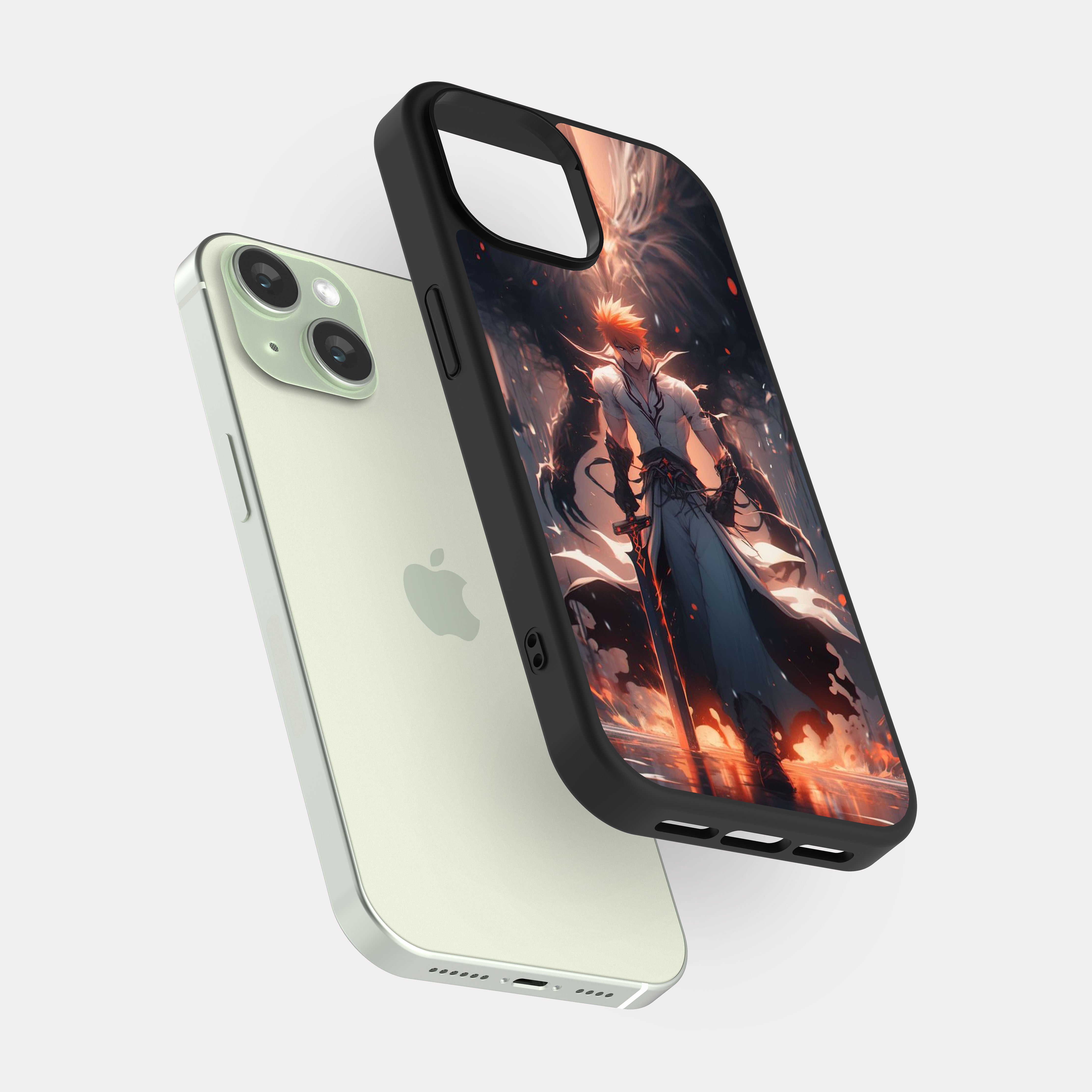 iPhone 15 case cover Bleach Ichigo Kurosaki Grey