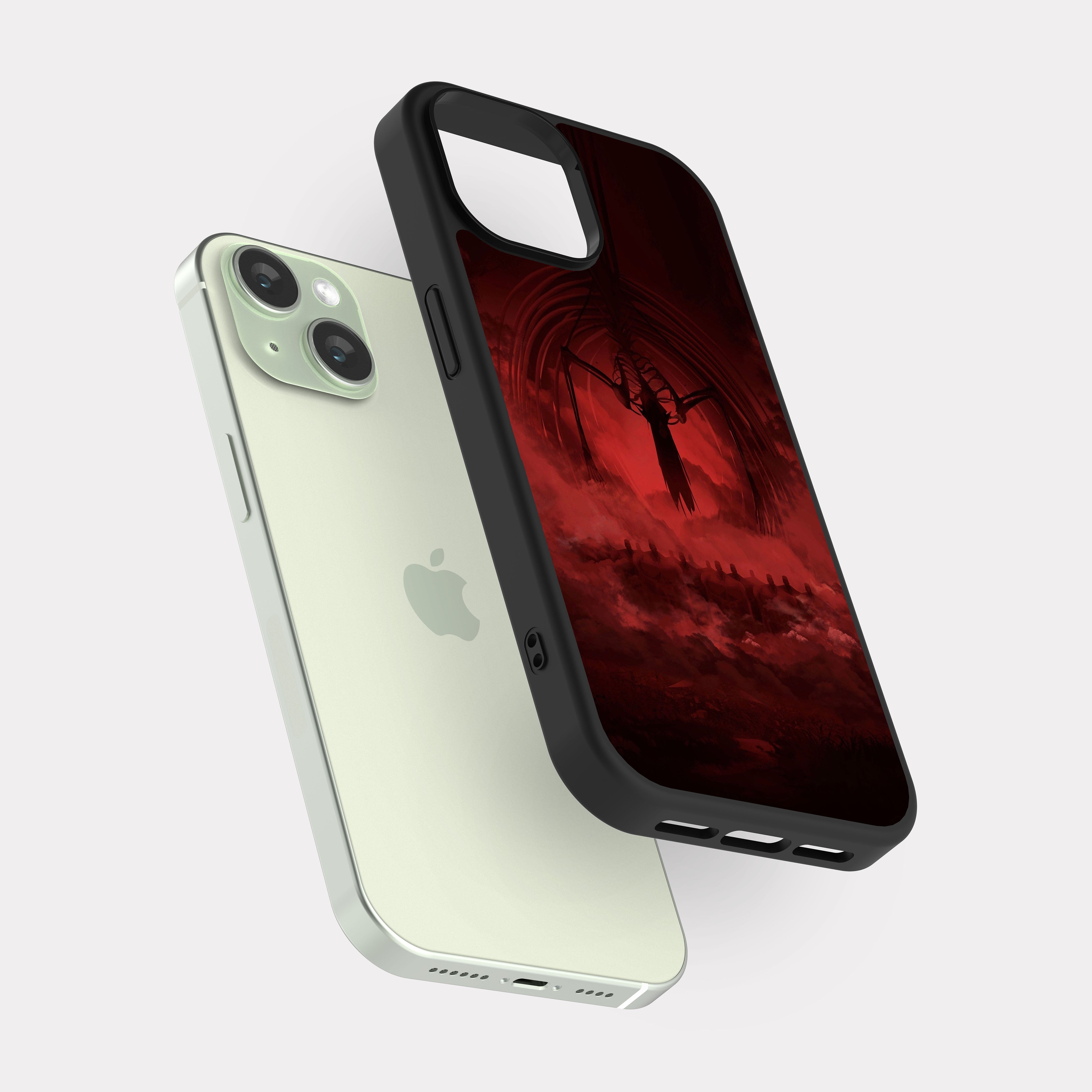 iPhone 15 case cover Attack On Titan Eren Yeager Red