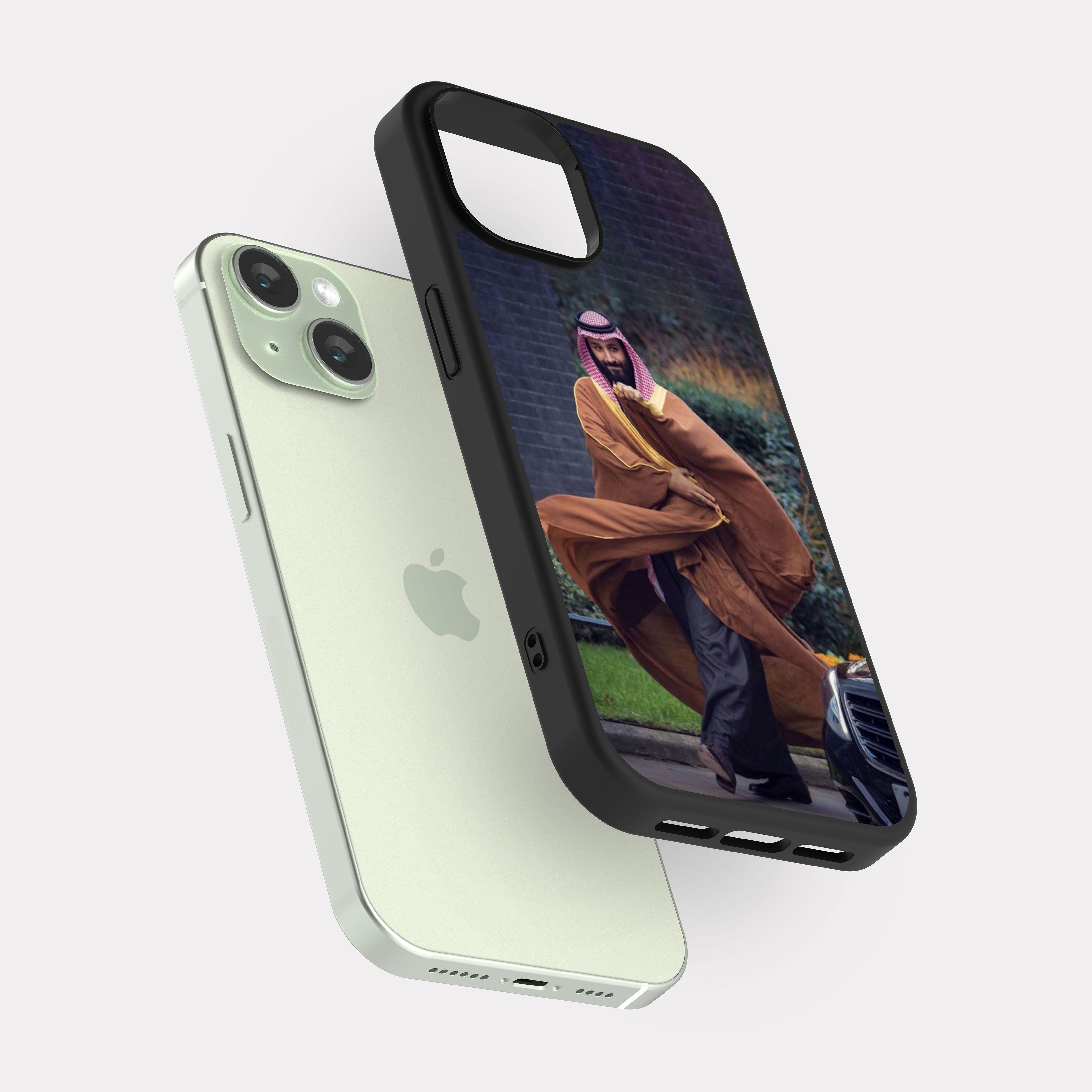 iPhone 15 case cover Prince Mohammed bin Salman MBS Brown Black