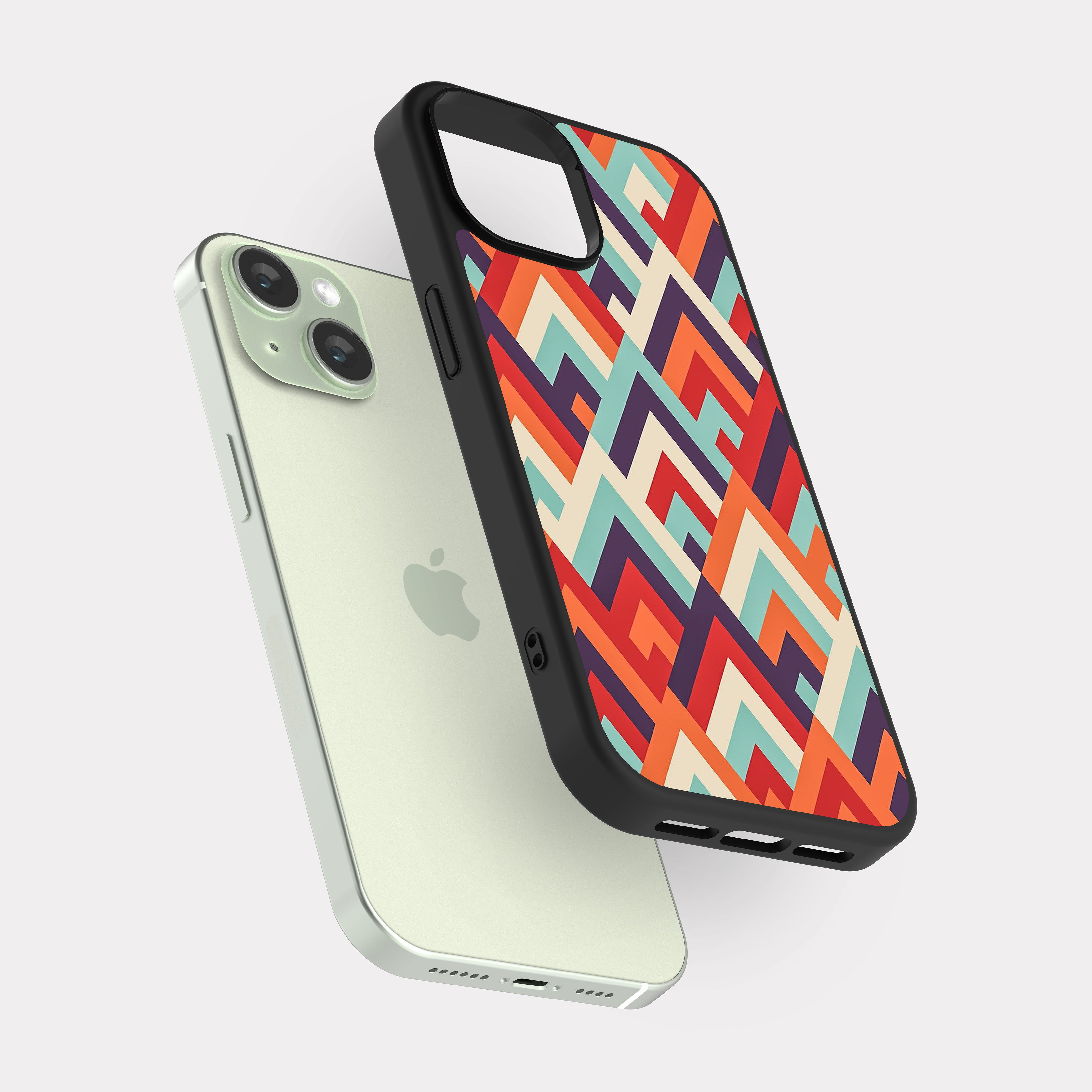 iPhone 15 case cover Colorful Triangles Pattern