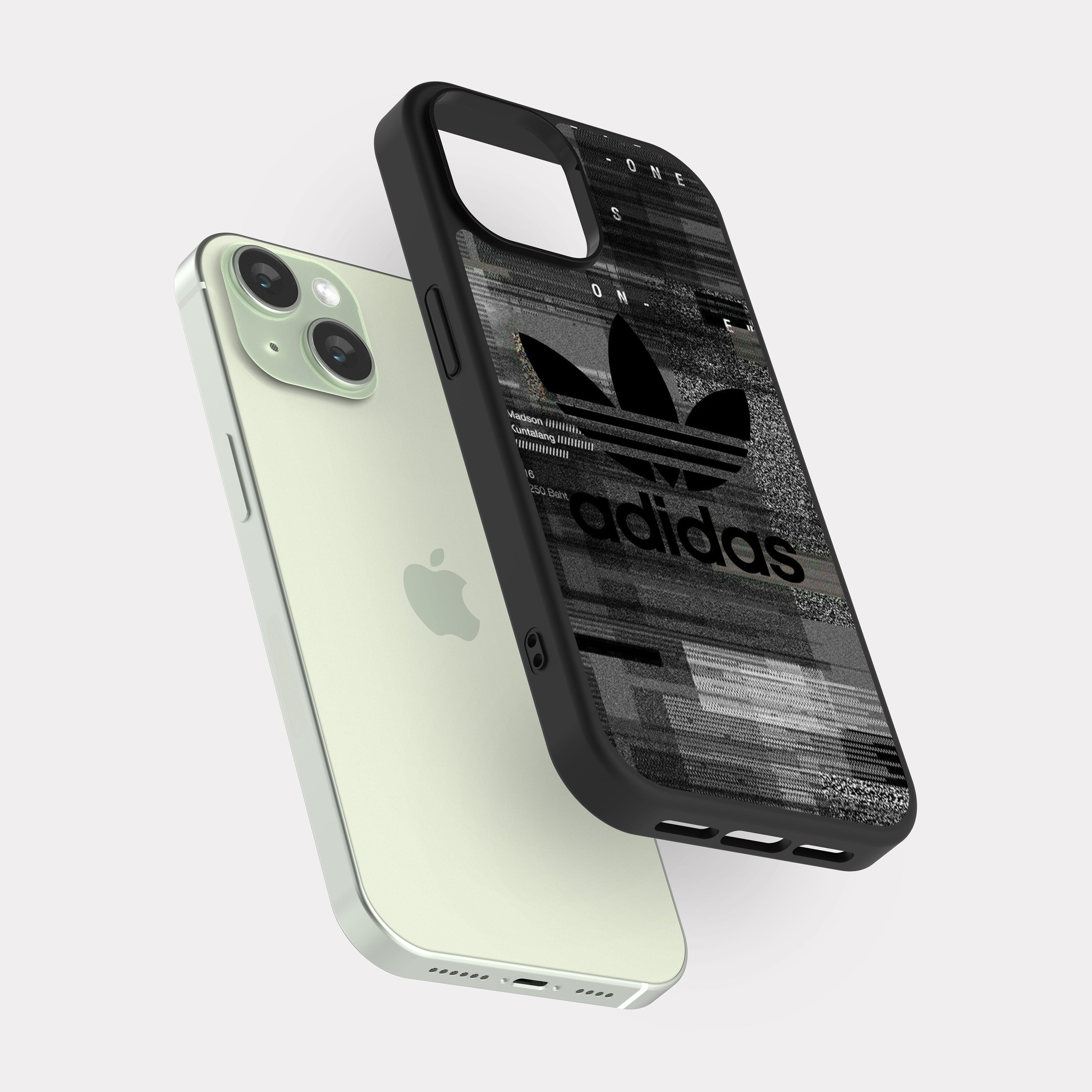 iPhone 15 case cover Adidas White and Black