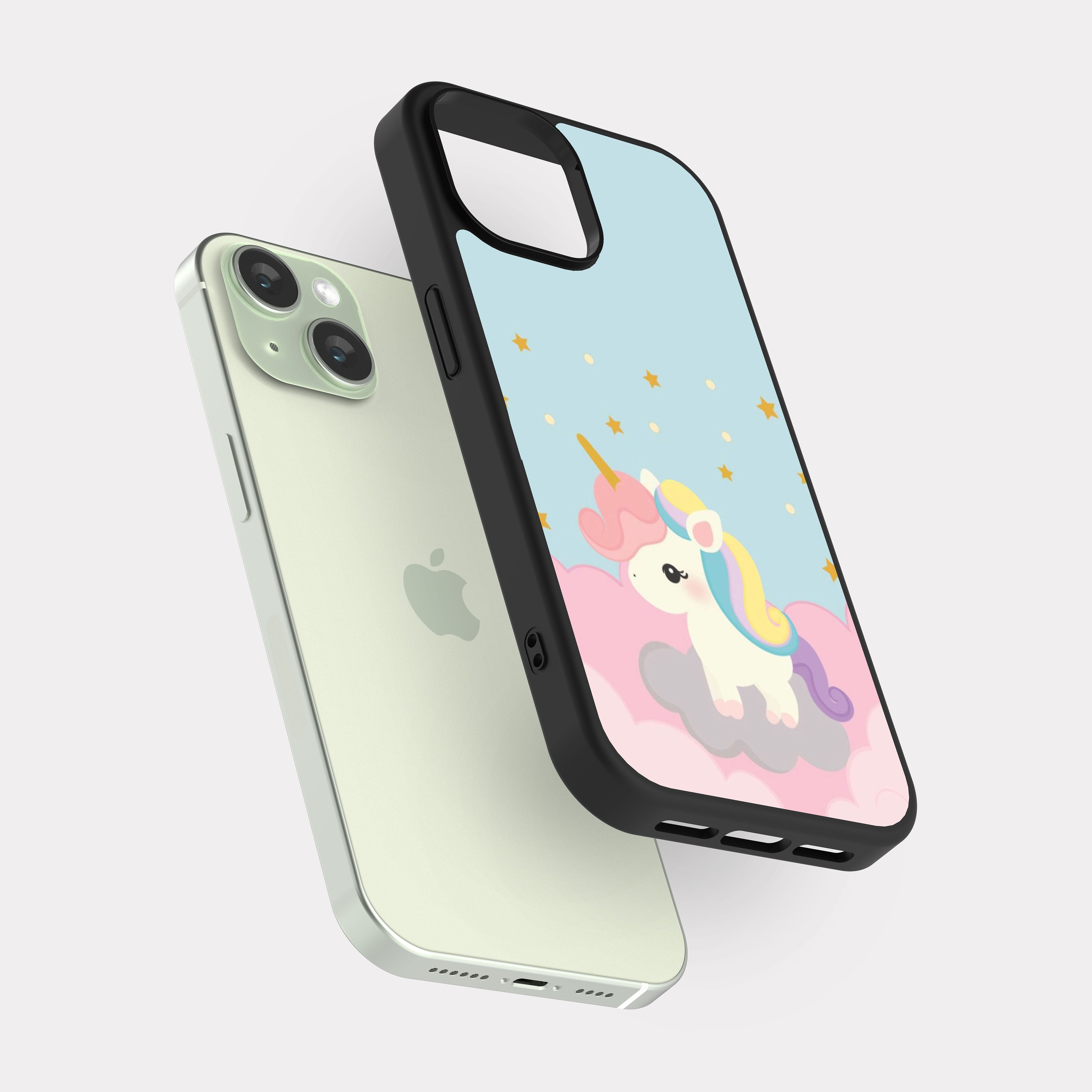 iPhone 15 case cover Unicorn On Cloud