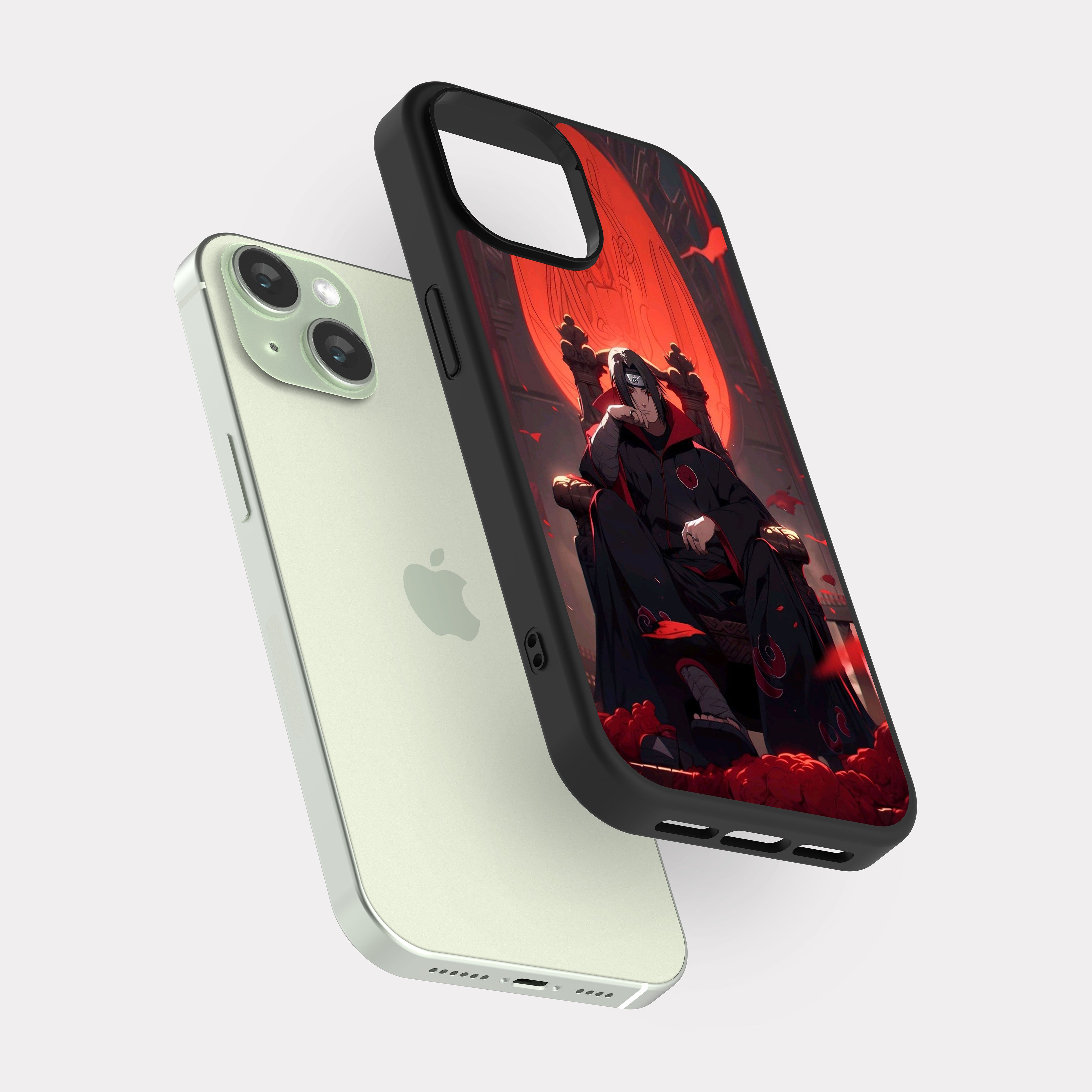 iPhone 15 case cover Itachi Uchiha Naruto Grey