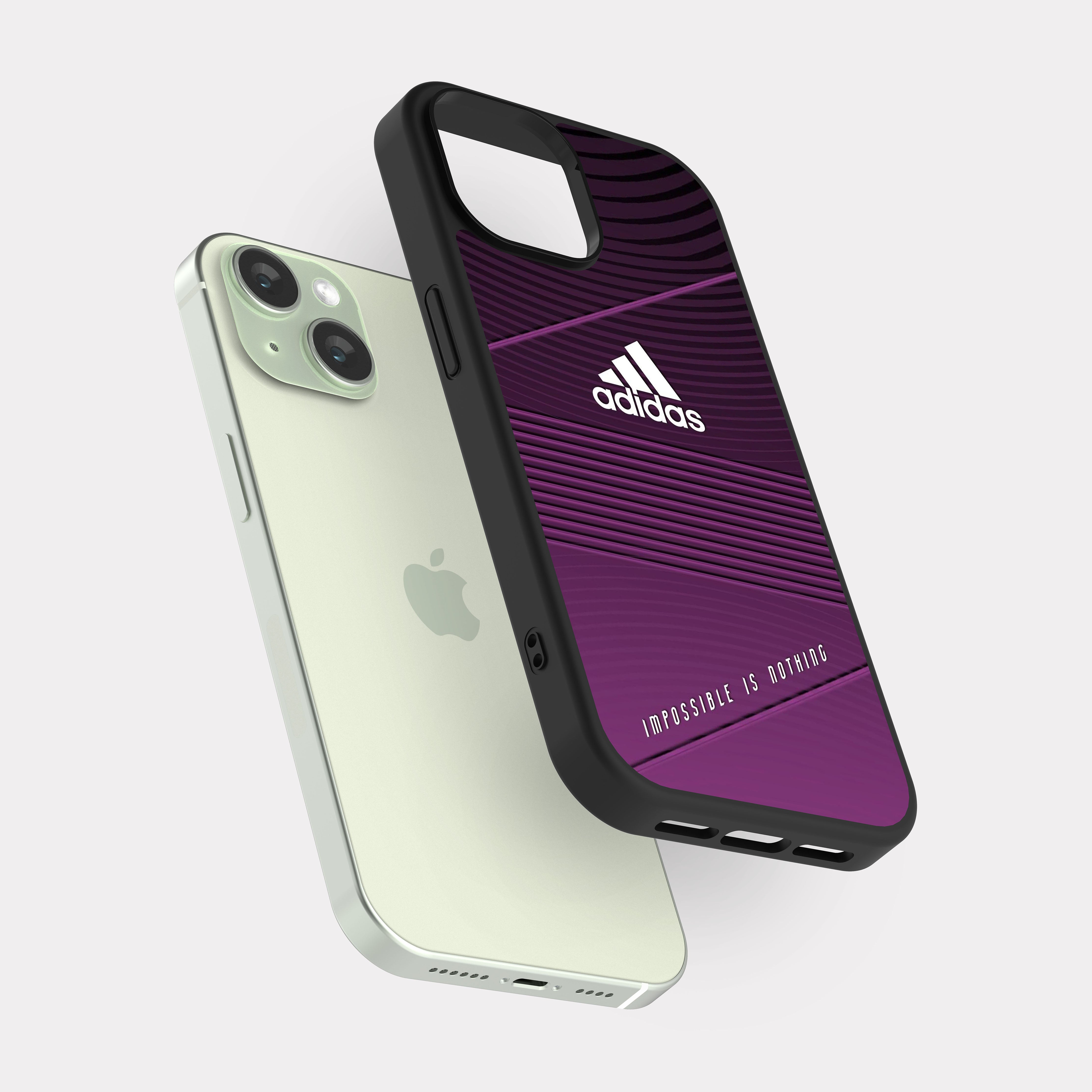 iPhone 15 case cover Adidas White Purple