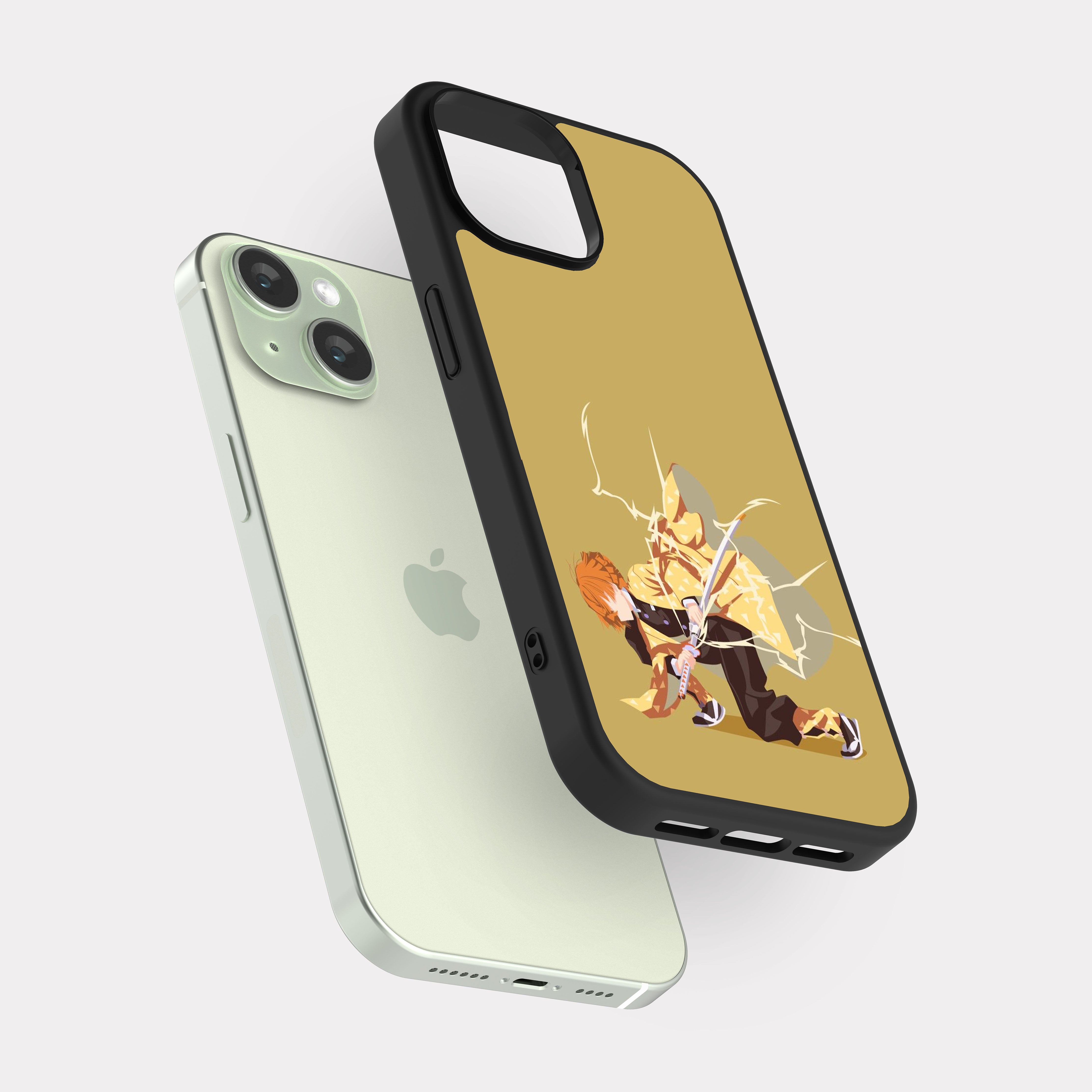 iPhone 15 case cover Demon Slayer Zenitsu Yellow