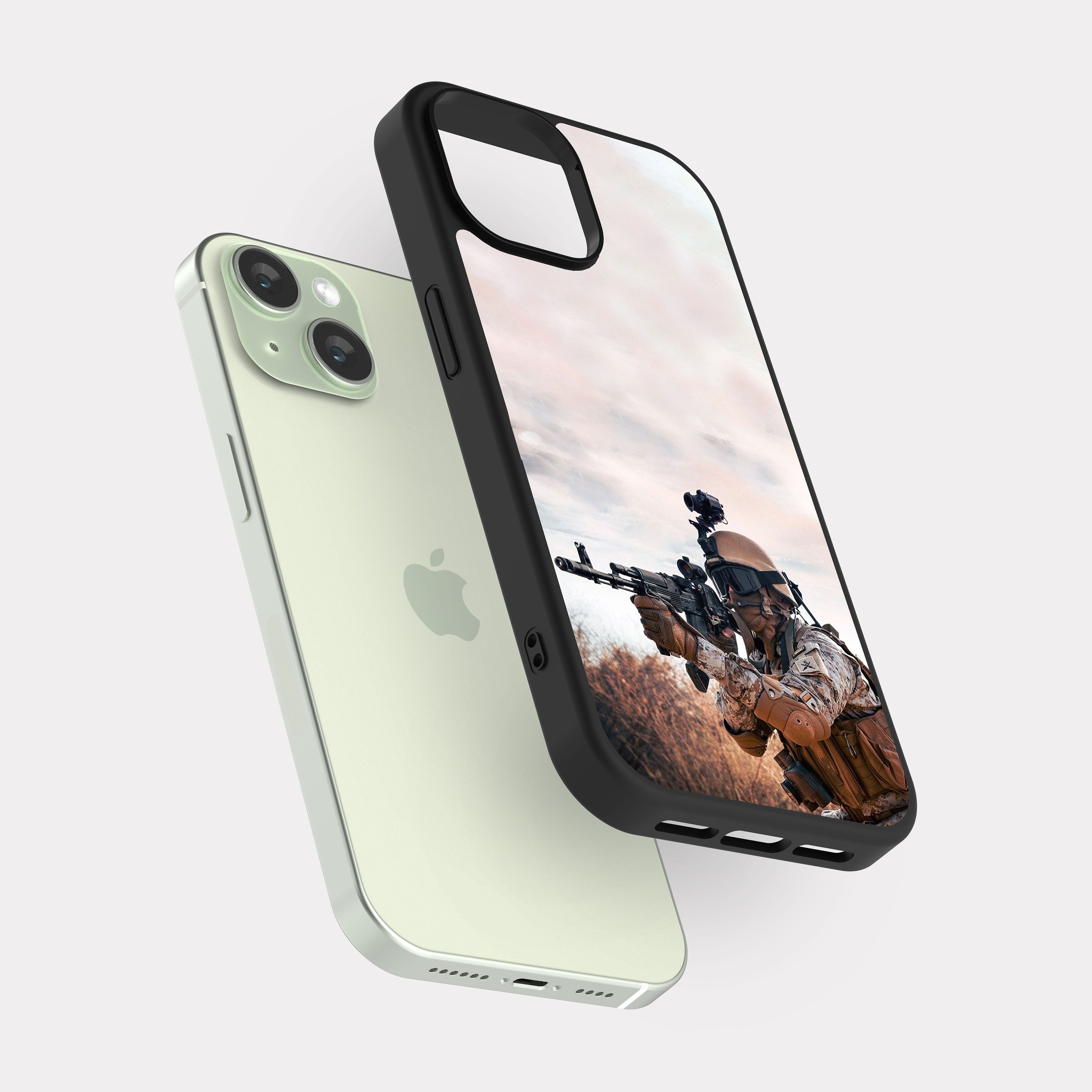 iPhone 15 case cover Saudi Soldier Beige