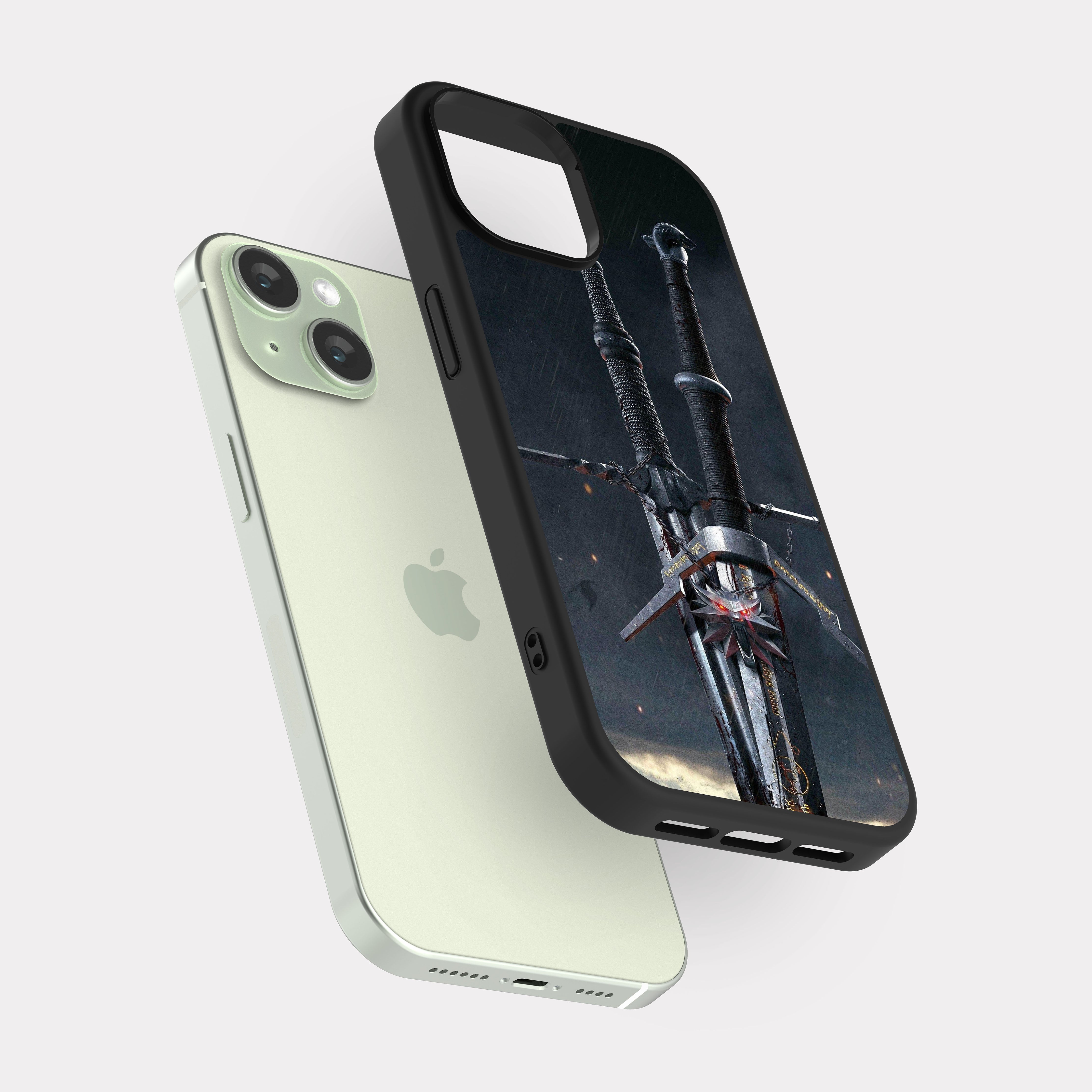 iPhone 15 case cover The Witcher Sword Grey