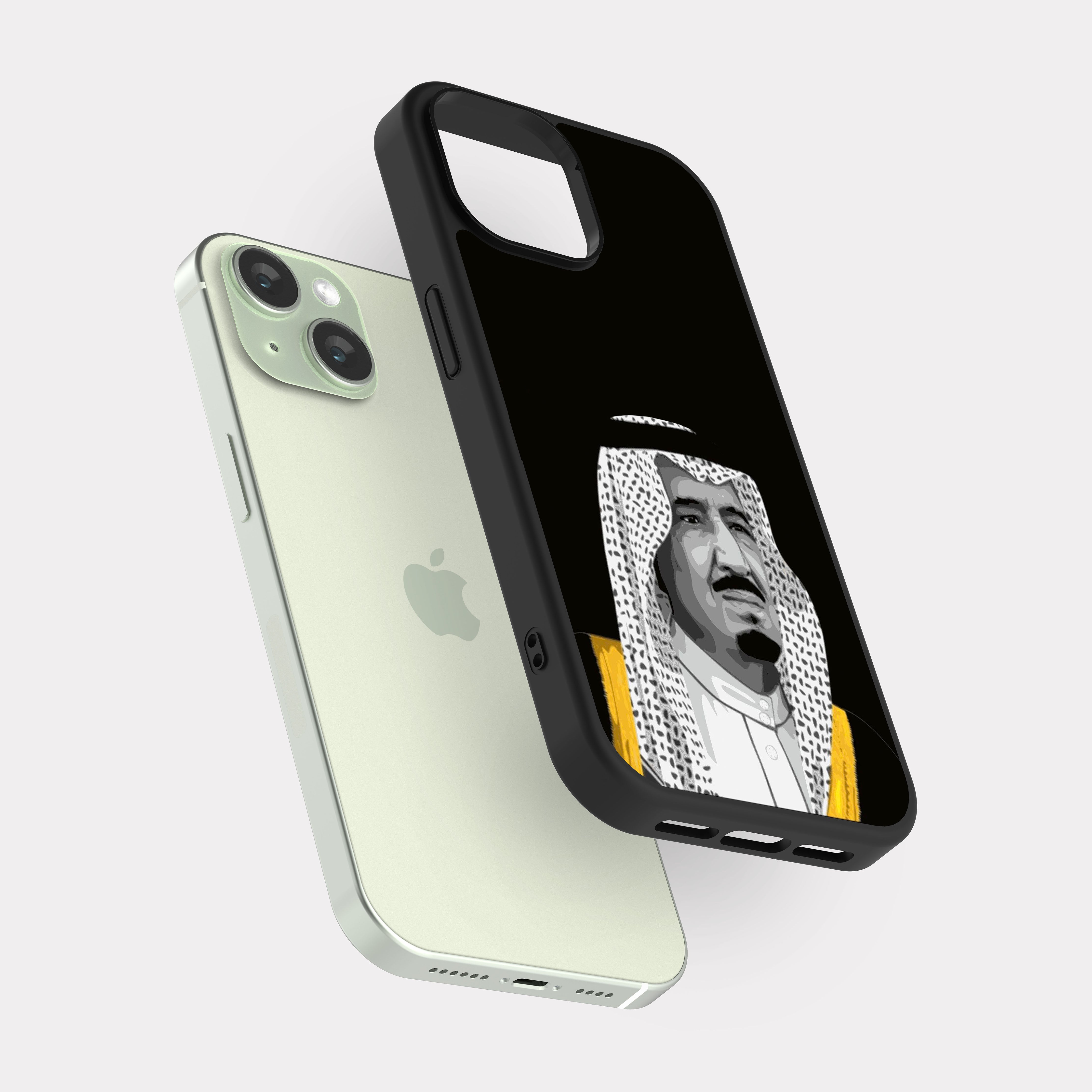 iPhone 15 case cover King Salman bin Abdulaziz White Black