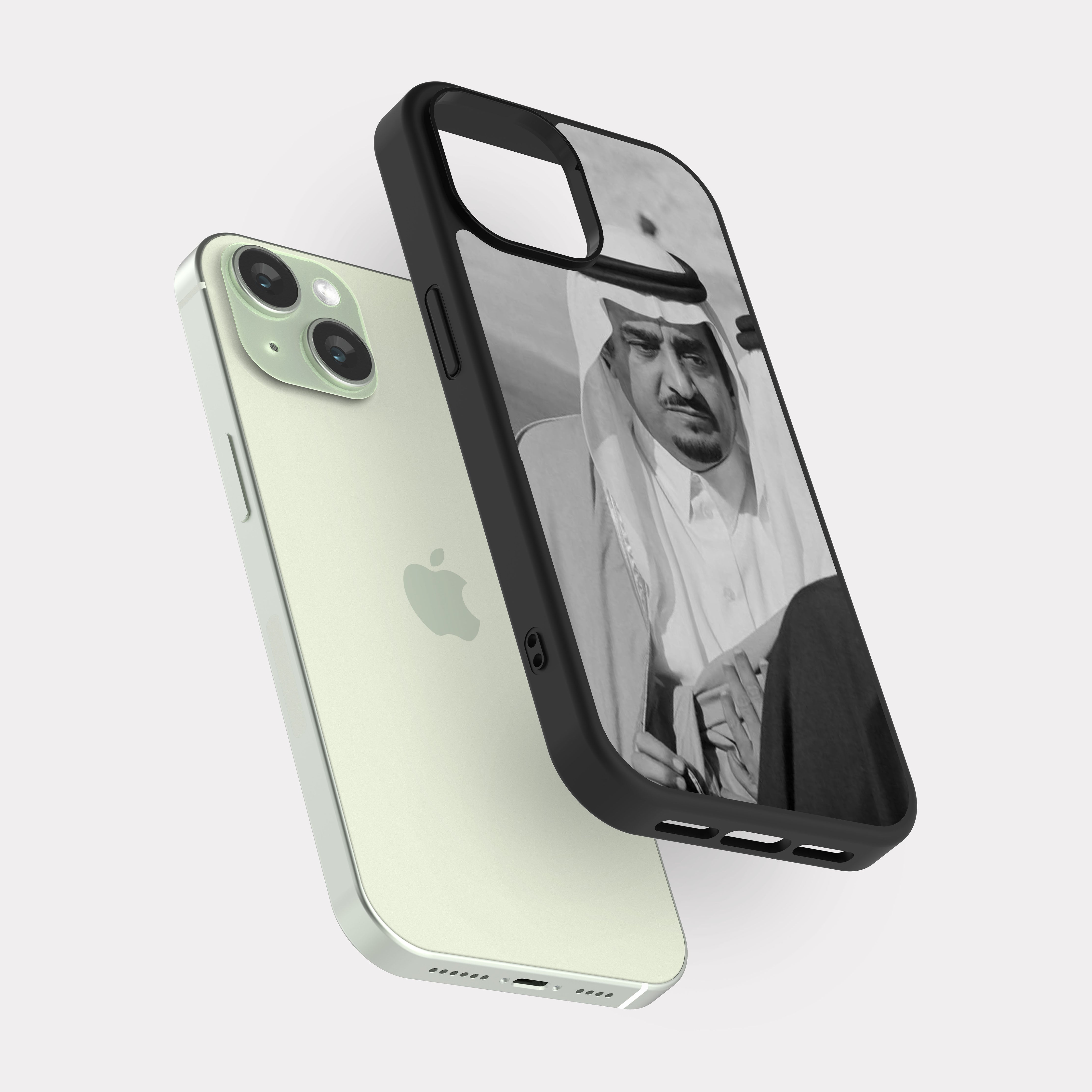 iPhone 15 case cover King Fahd bin Abdulaziz Al Saud Grey