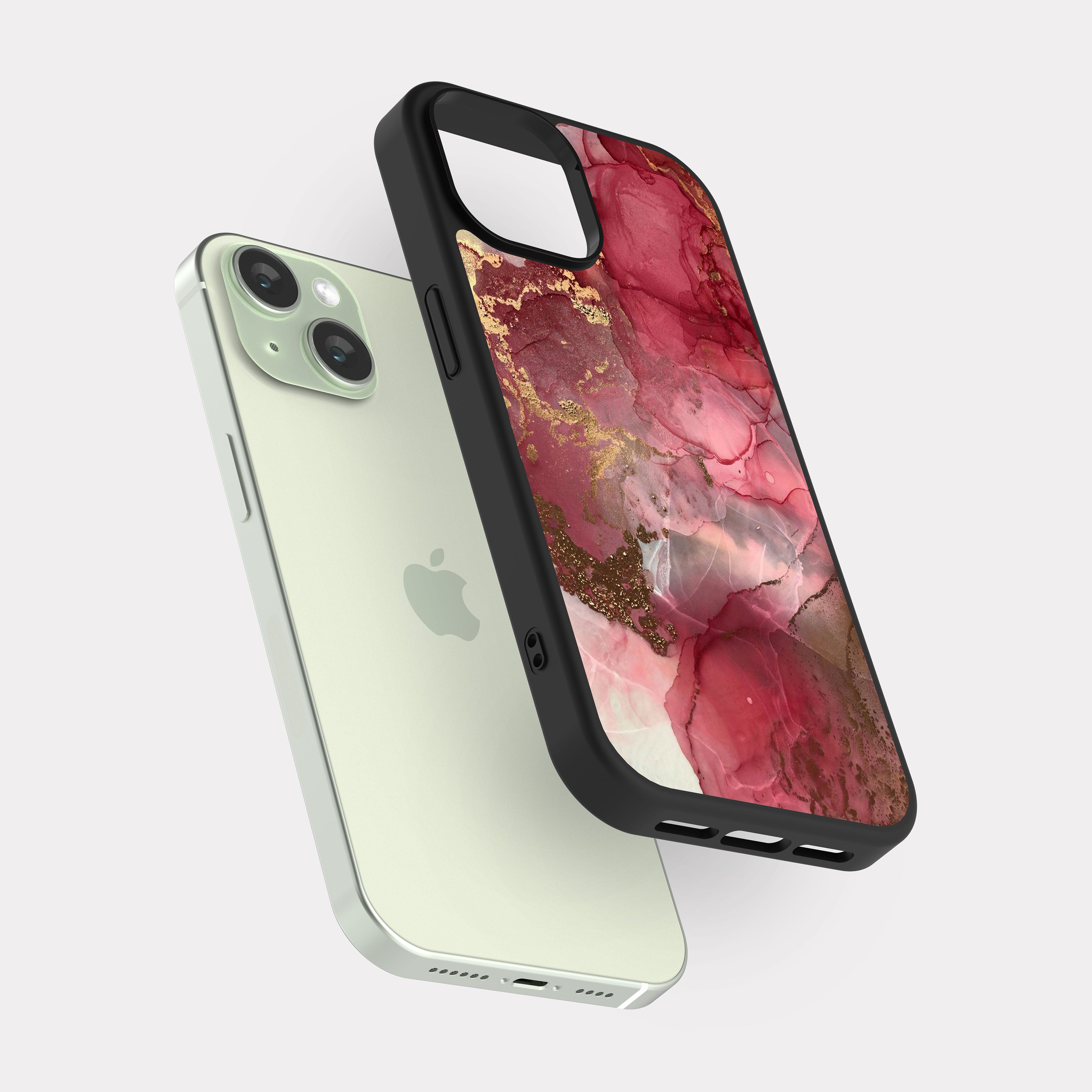 iPhone 15 case cover Red Colors Mixing
