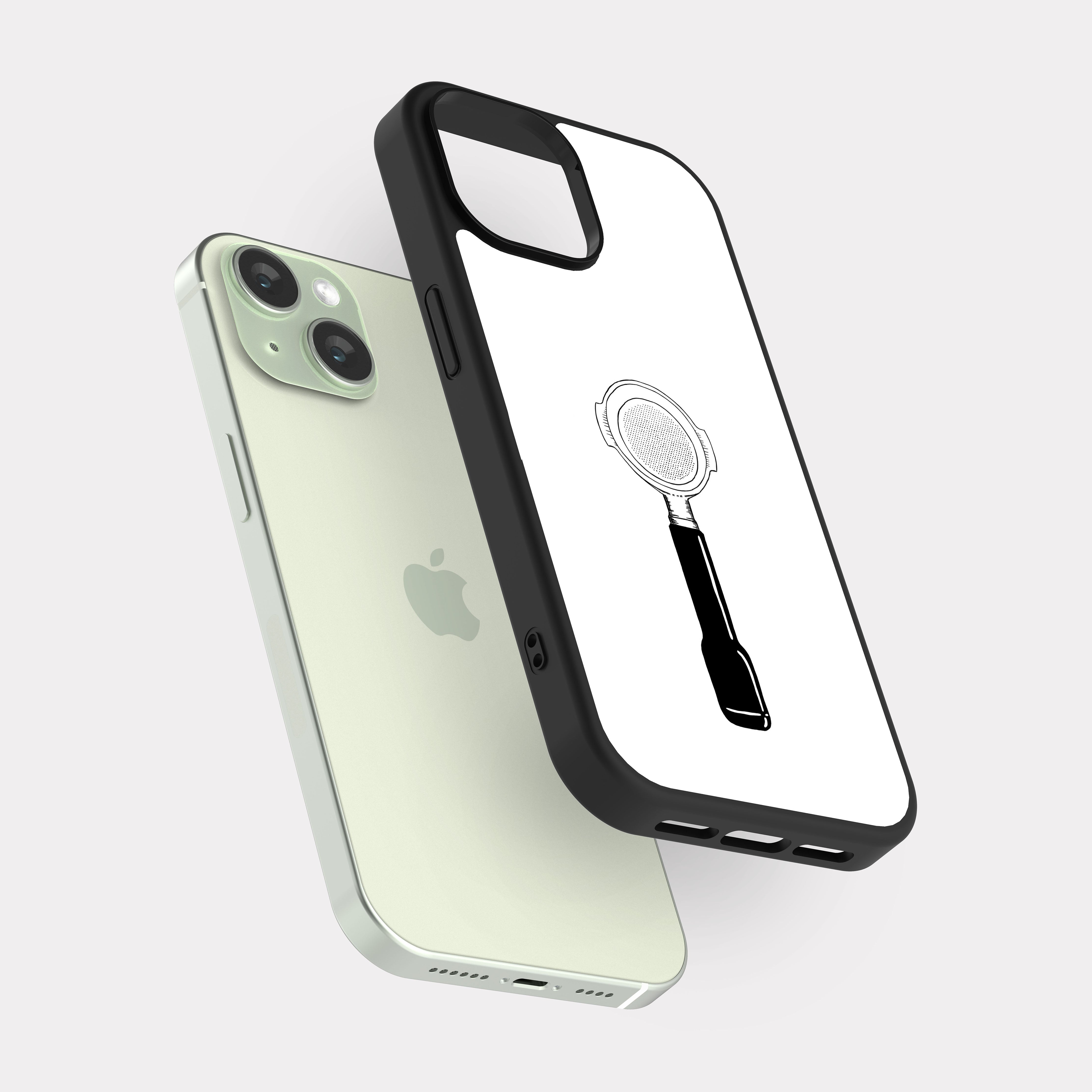 iPhone 15 case cover Portafilter White