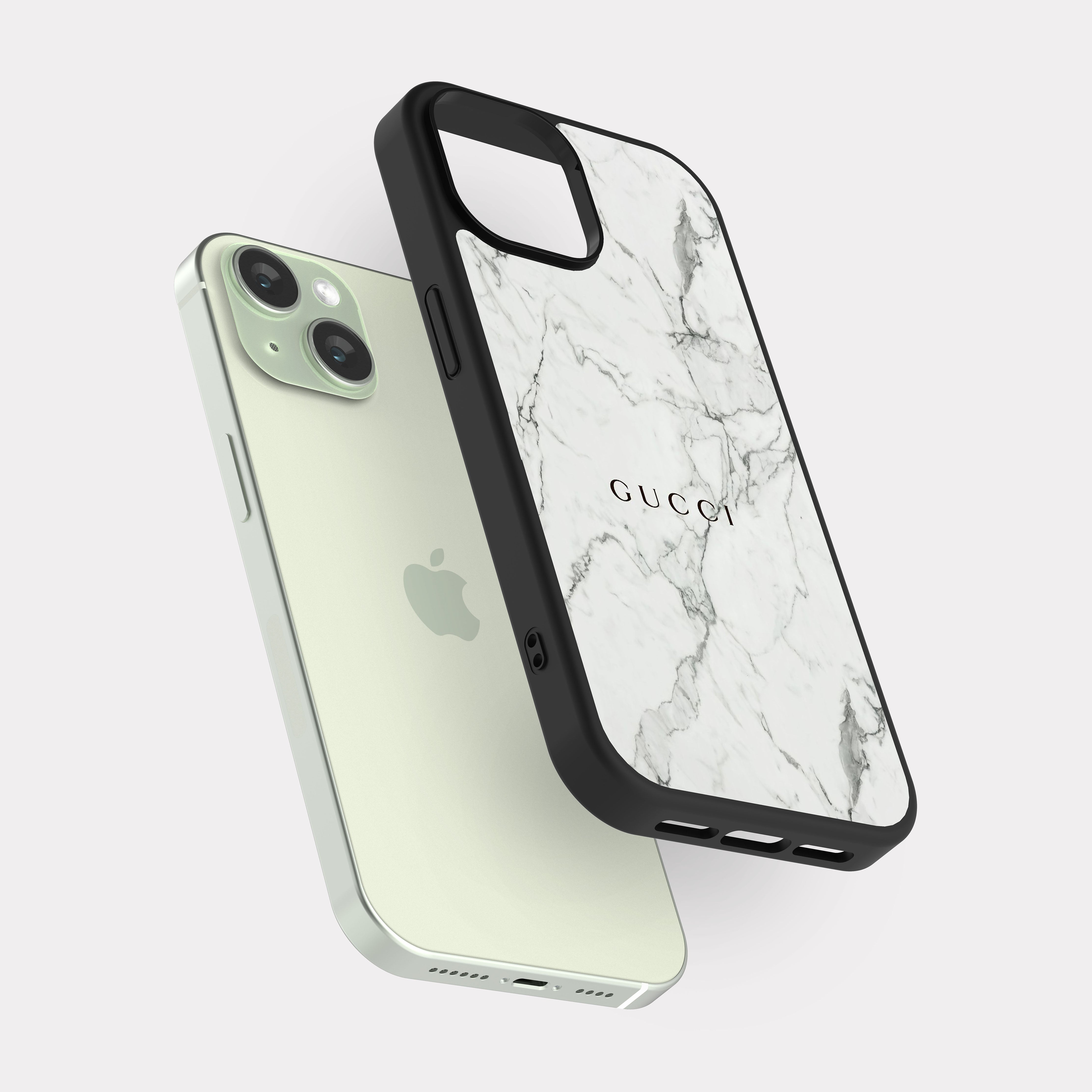 iPhone 15 case cover Gucci White Black