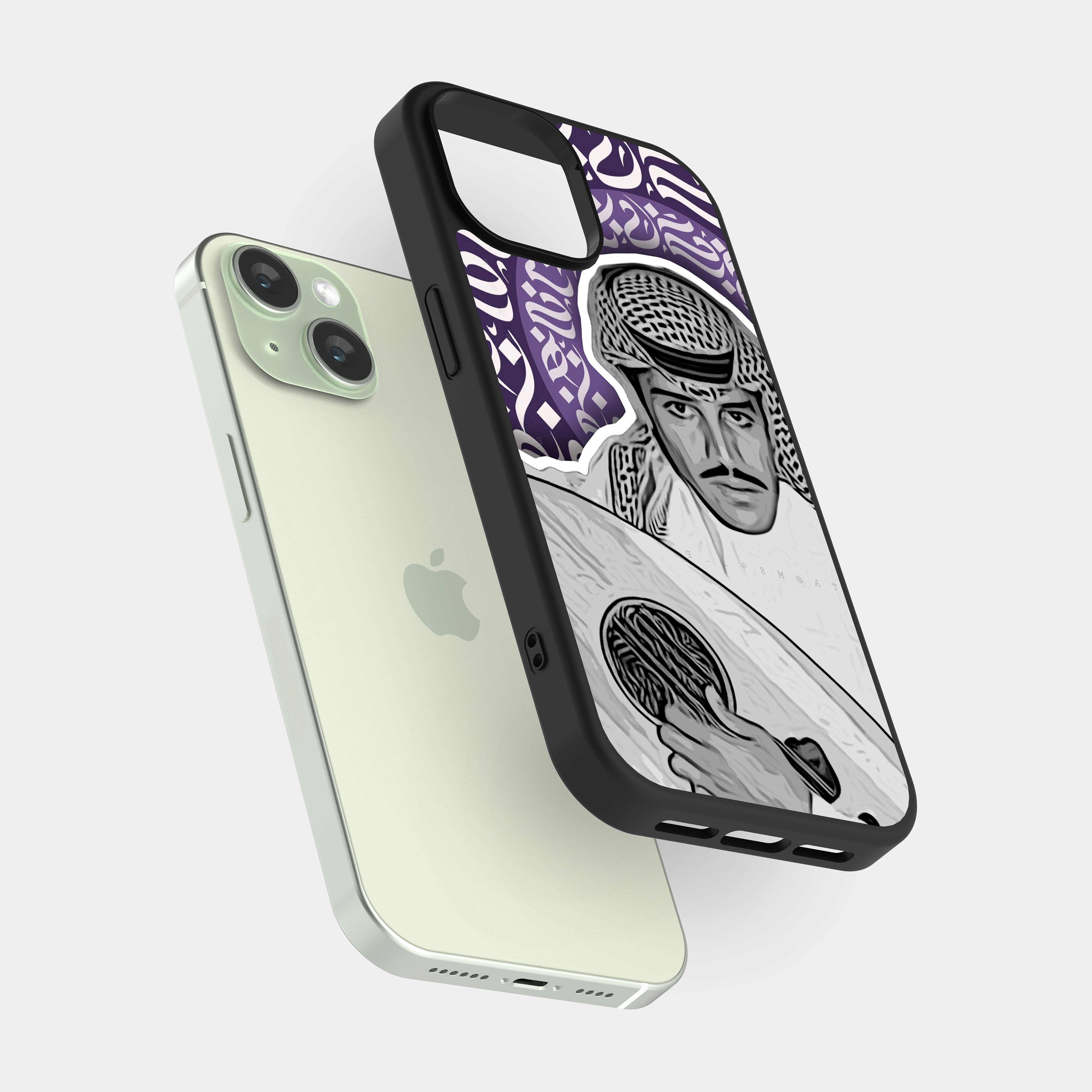 iPhone 15 case cover Khalid Abdulrahman Purple