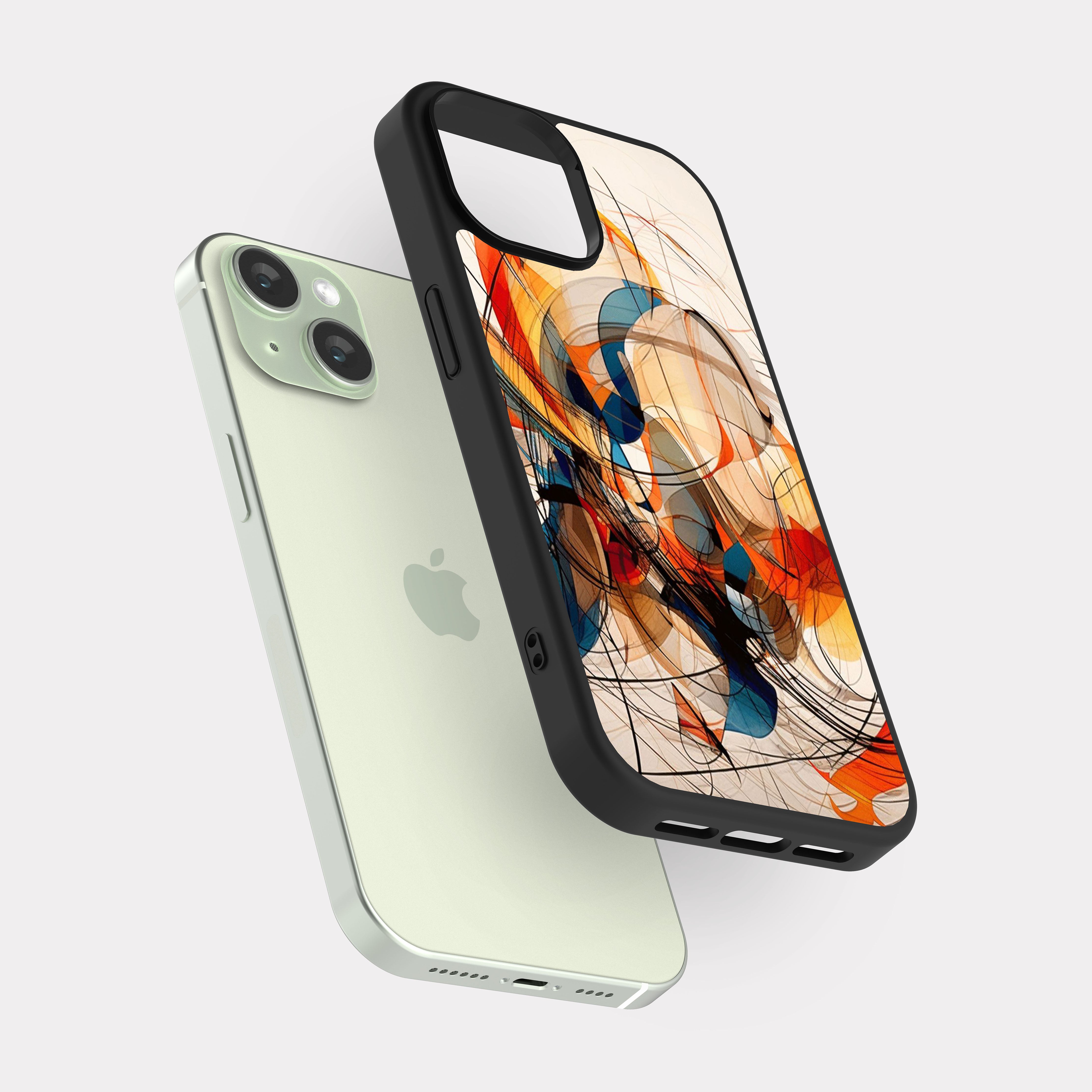 iPhone 15 case cover Drawing Multicolour