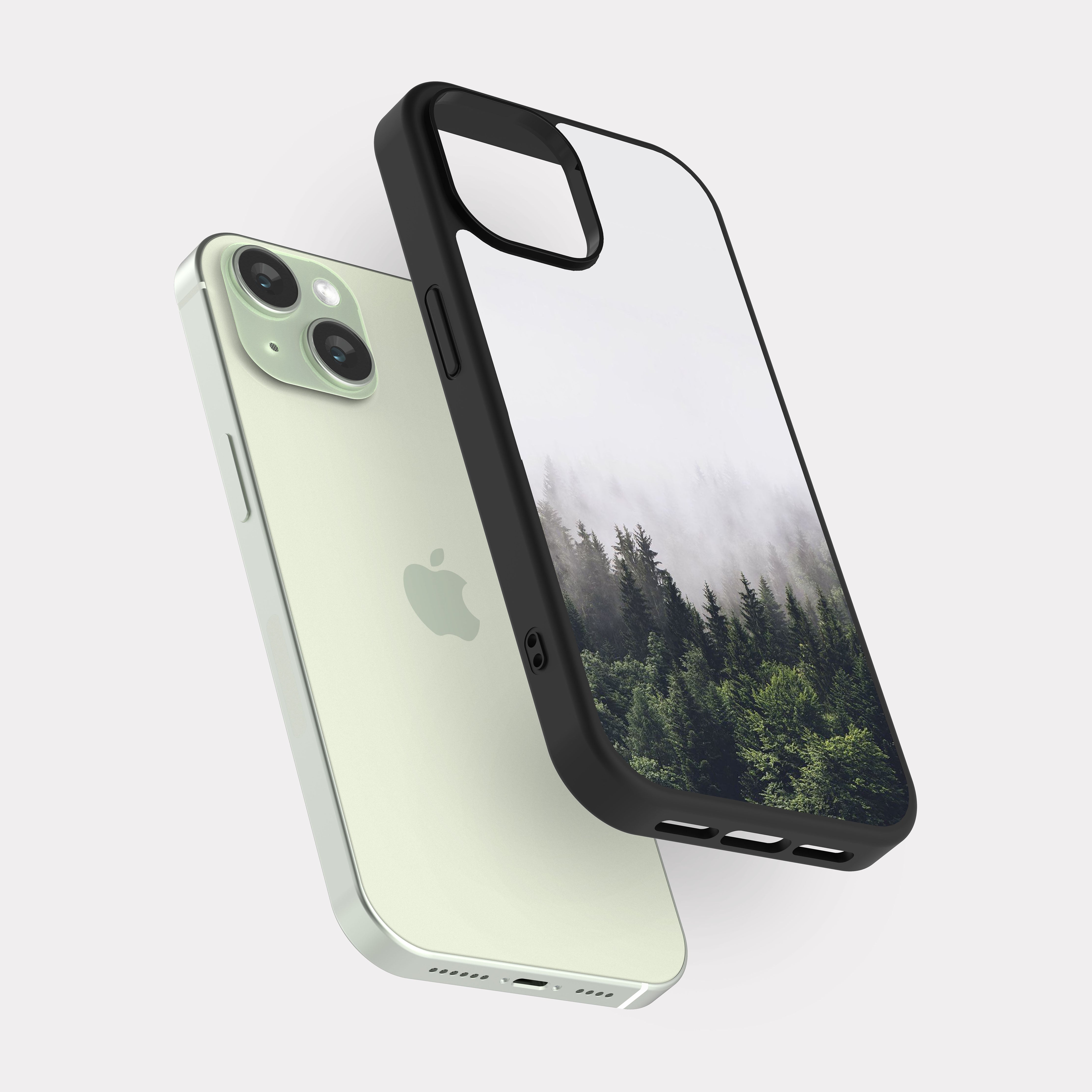 iPhone 15 case cover Forest White