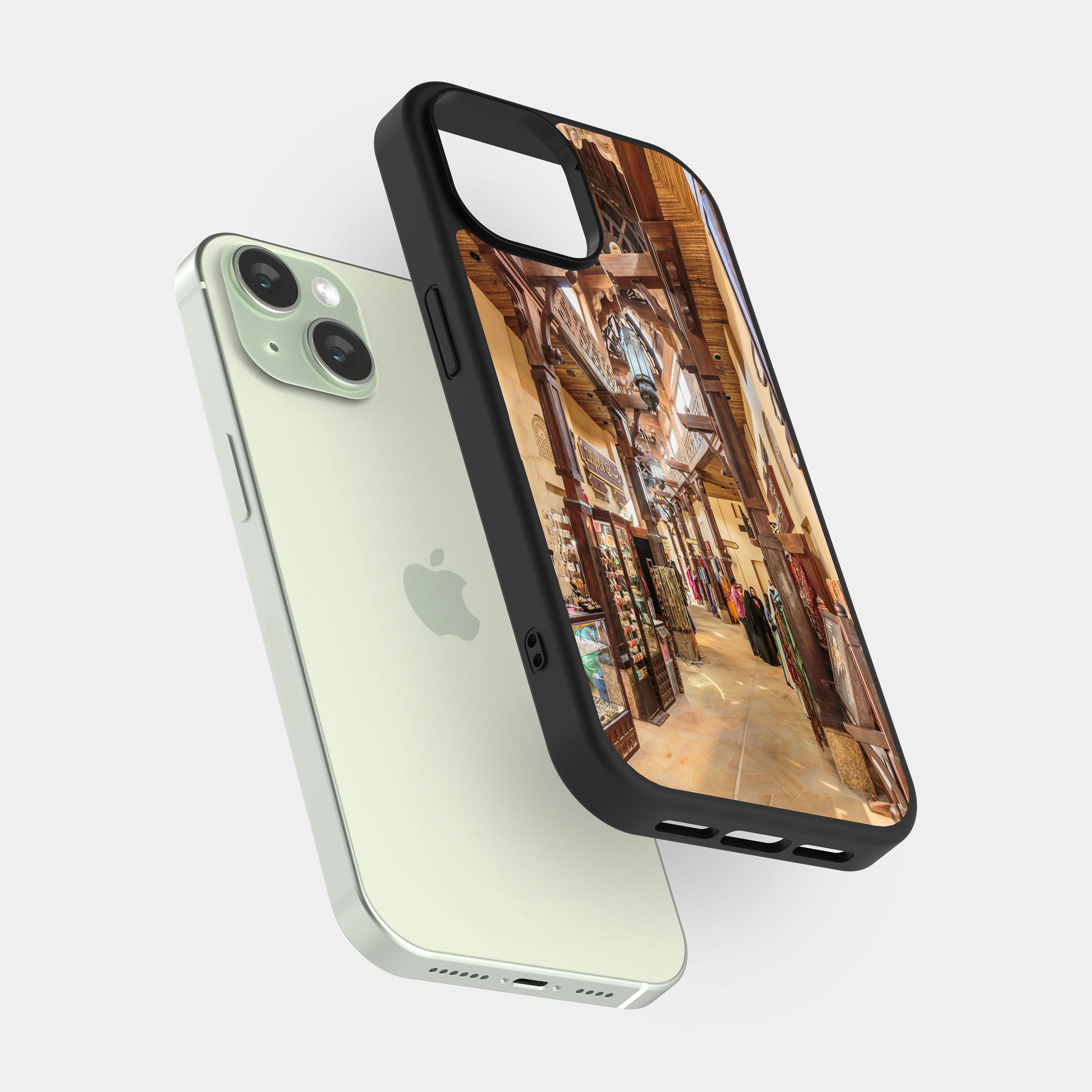 iPhone 15 case cover Popular Old Market Beige