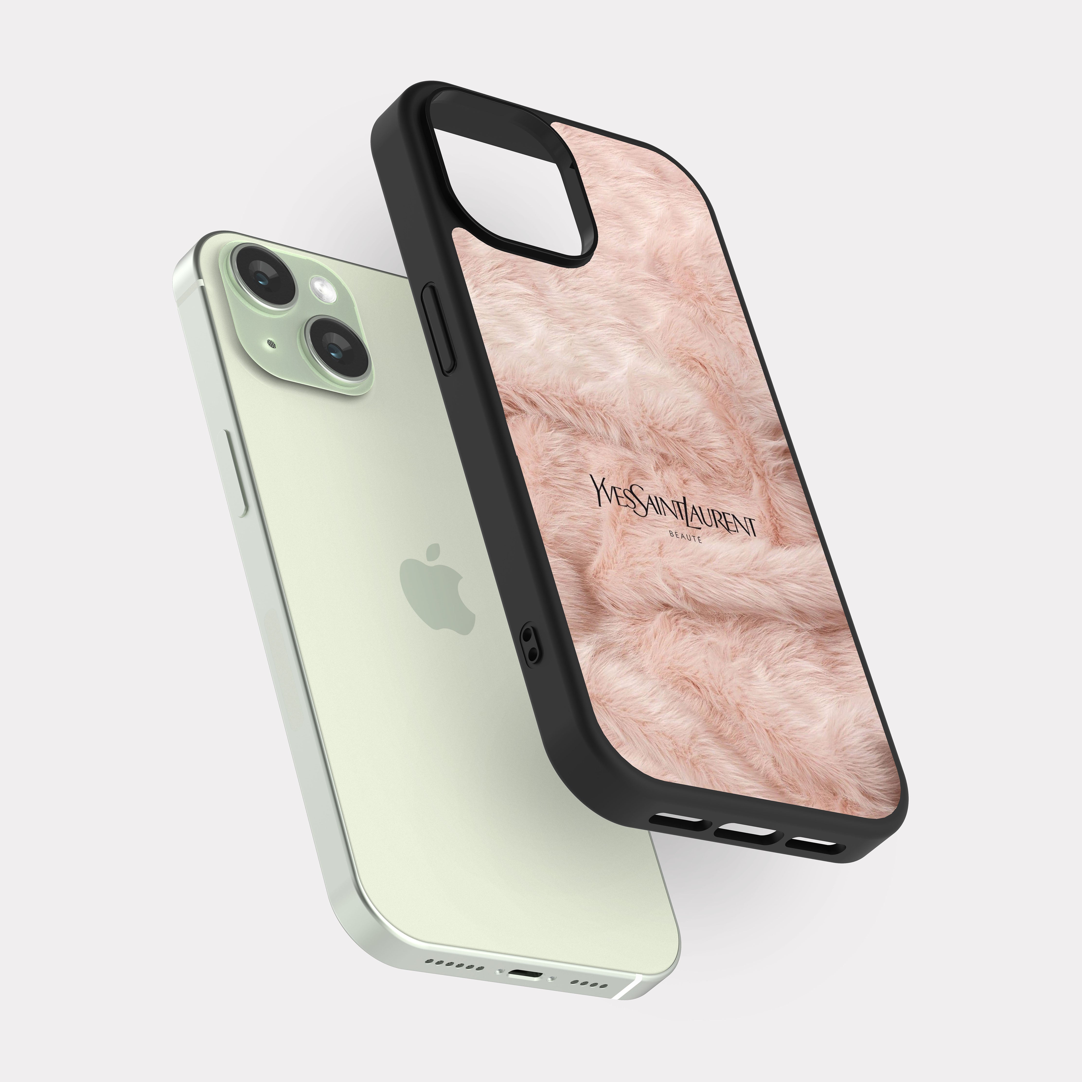 iPhone 15 case cover Yves Saint Laurent Pink Black
