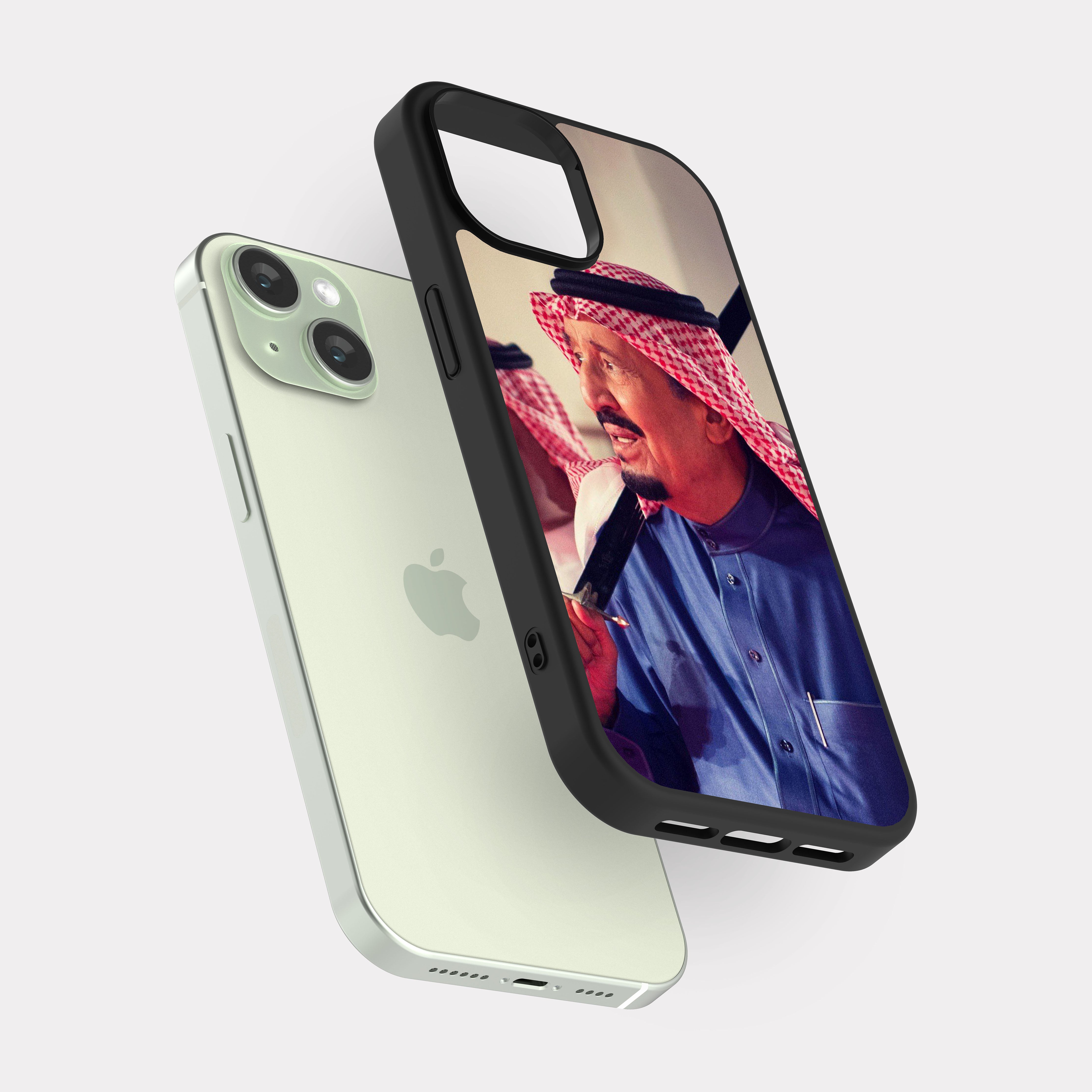 iPhone 15 case cover King Salman bin Abdulaziz Al Saud Blue