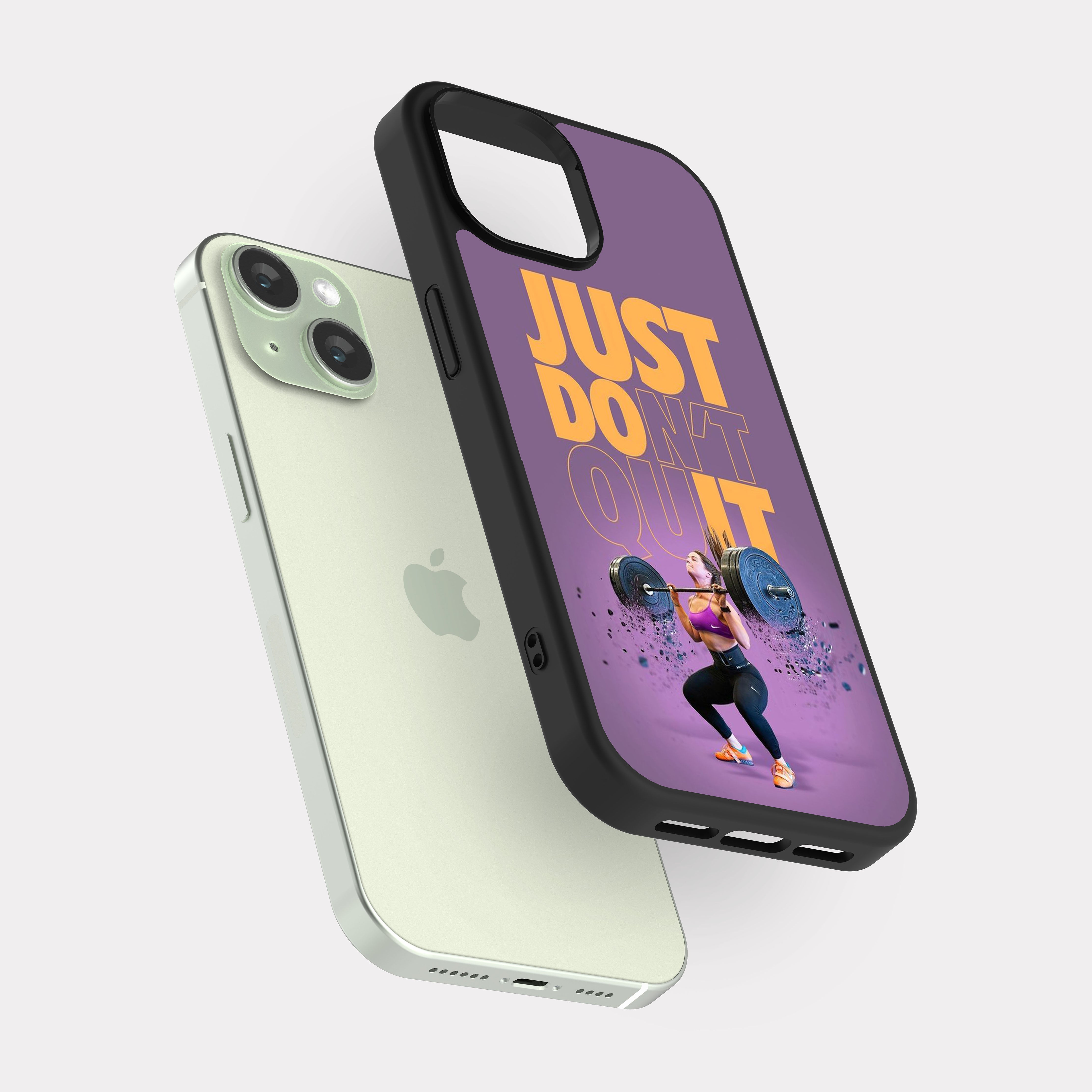 iPhone 15 case cover Just Don't Quit Purple