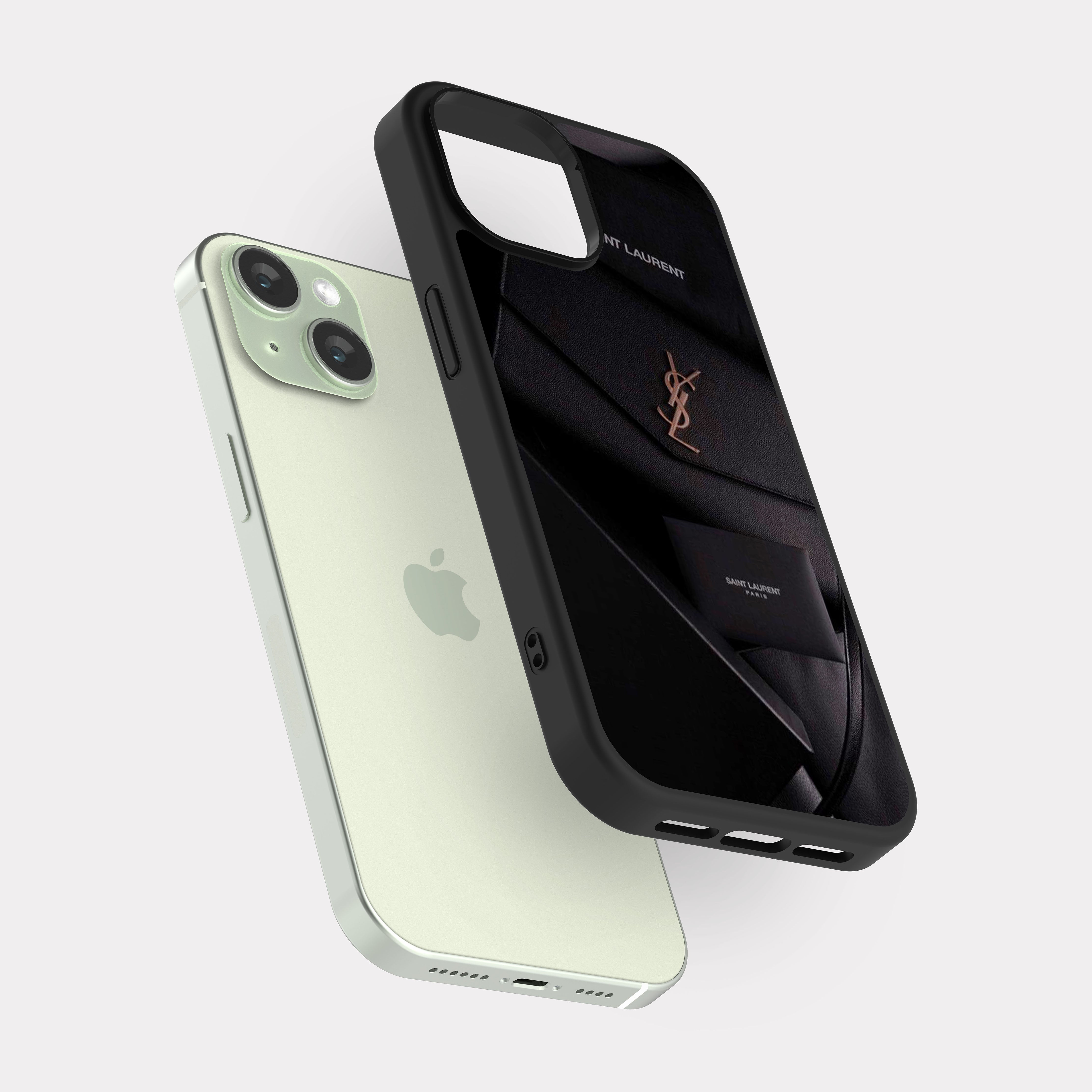 iPhone 15 case cover Gold Black Yves Saint Laurent