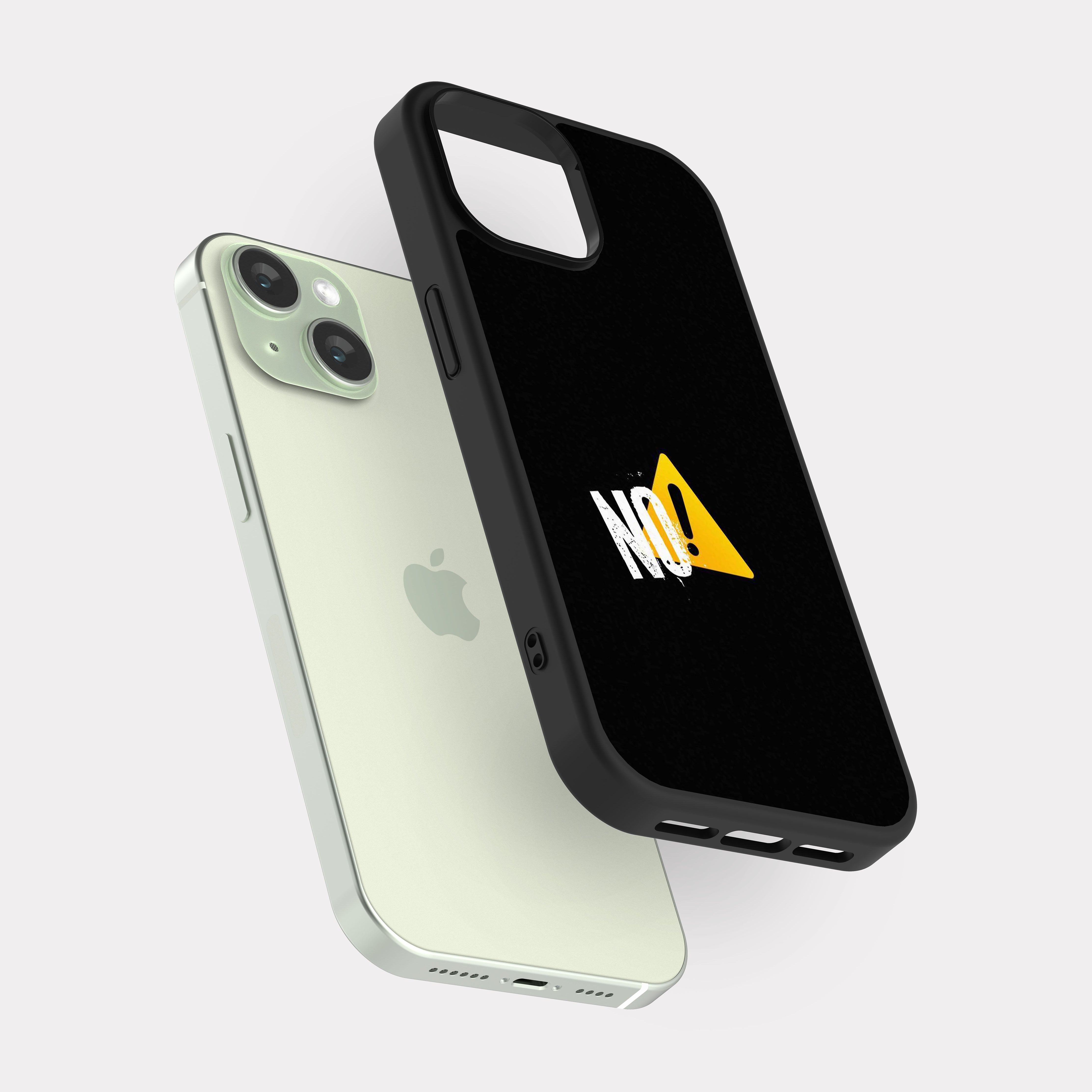 iPhone 15 case cover Warning sign Yellow