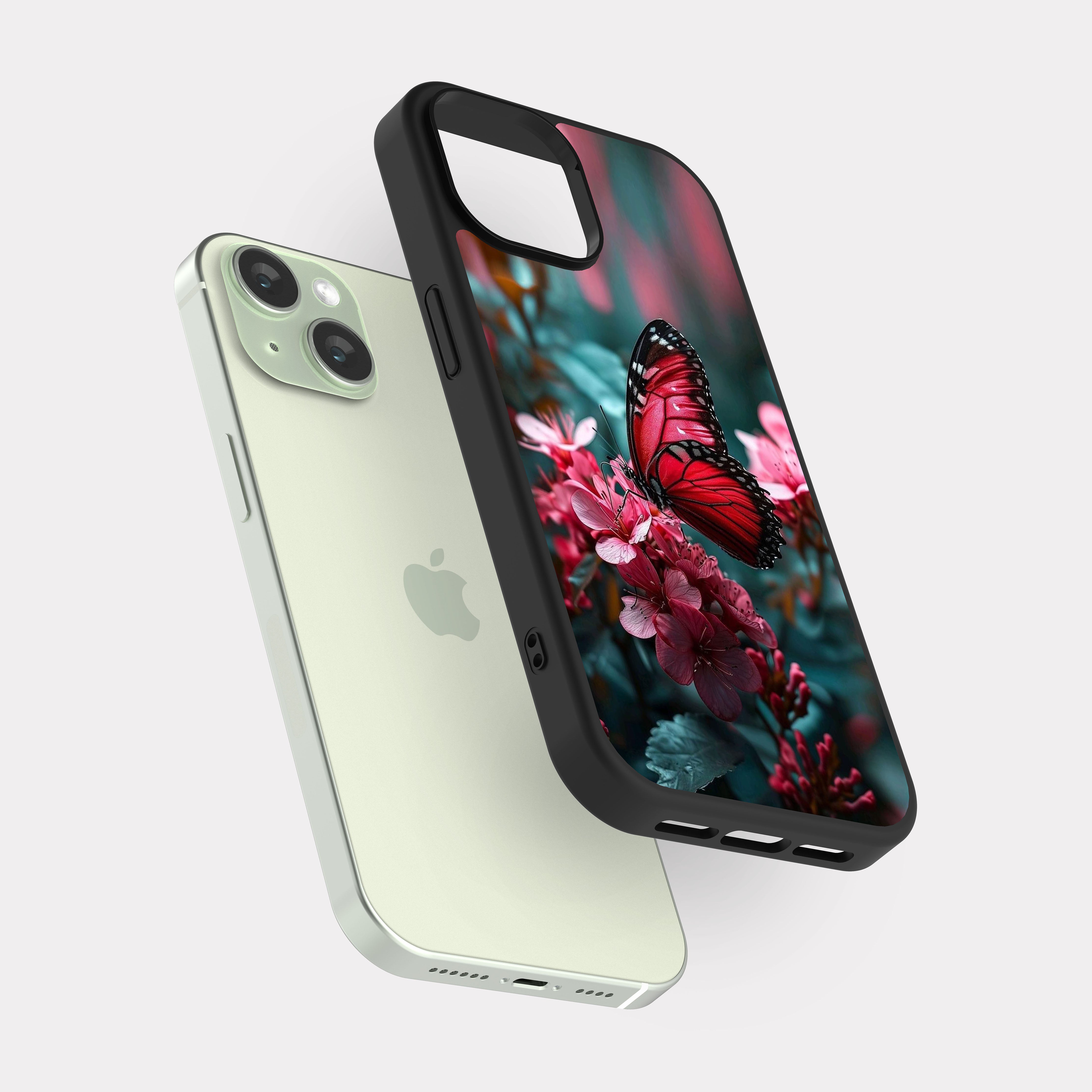 iPhone 15 case cover Butterfly Pink