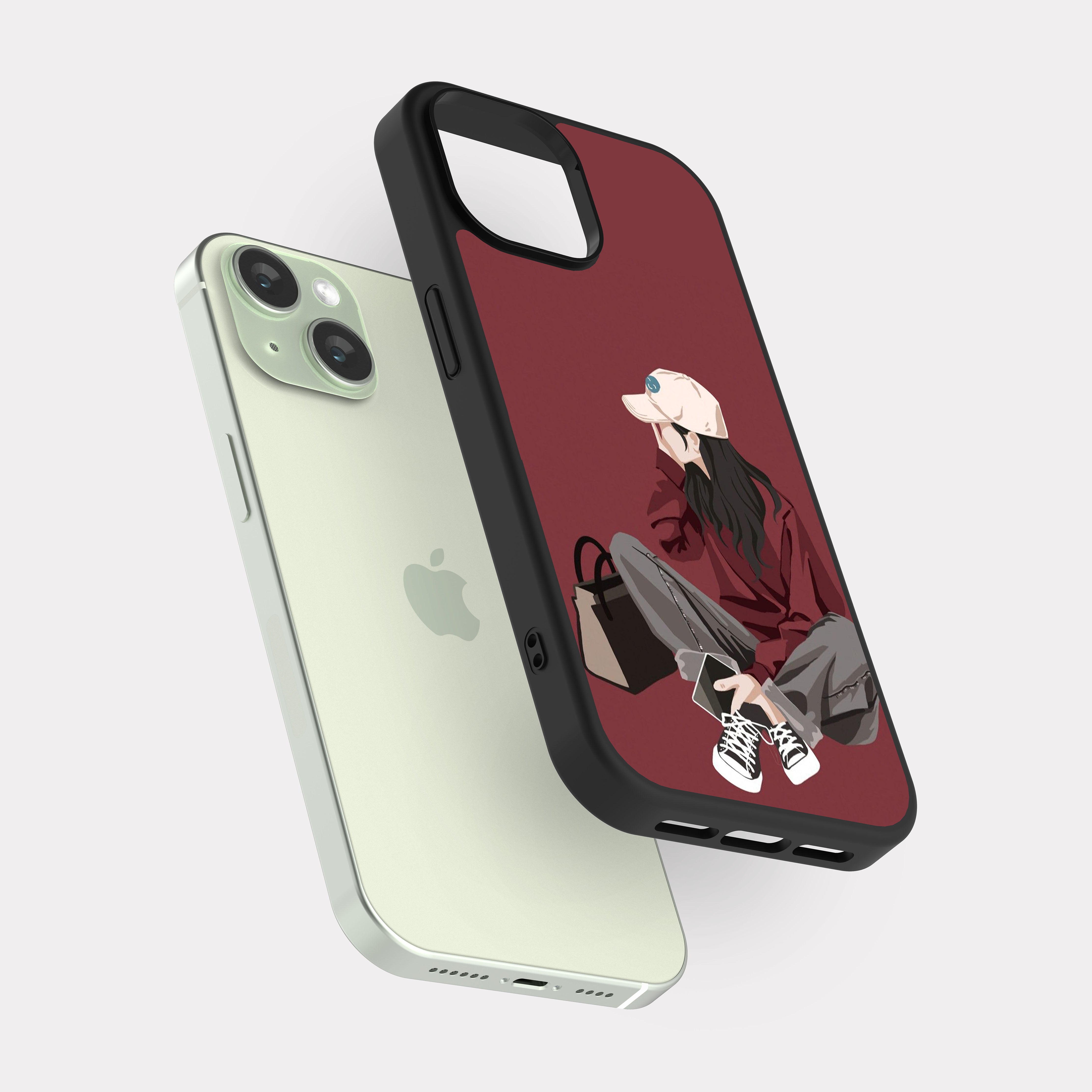 iPhone 15 case cover Attractive Maroon