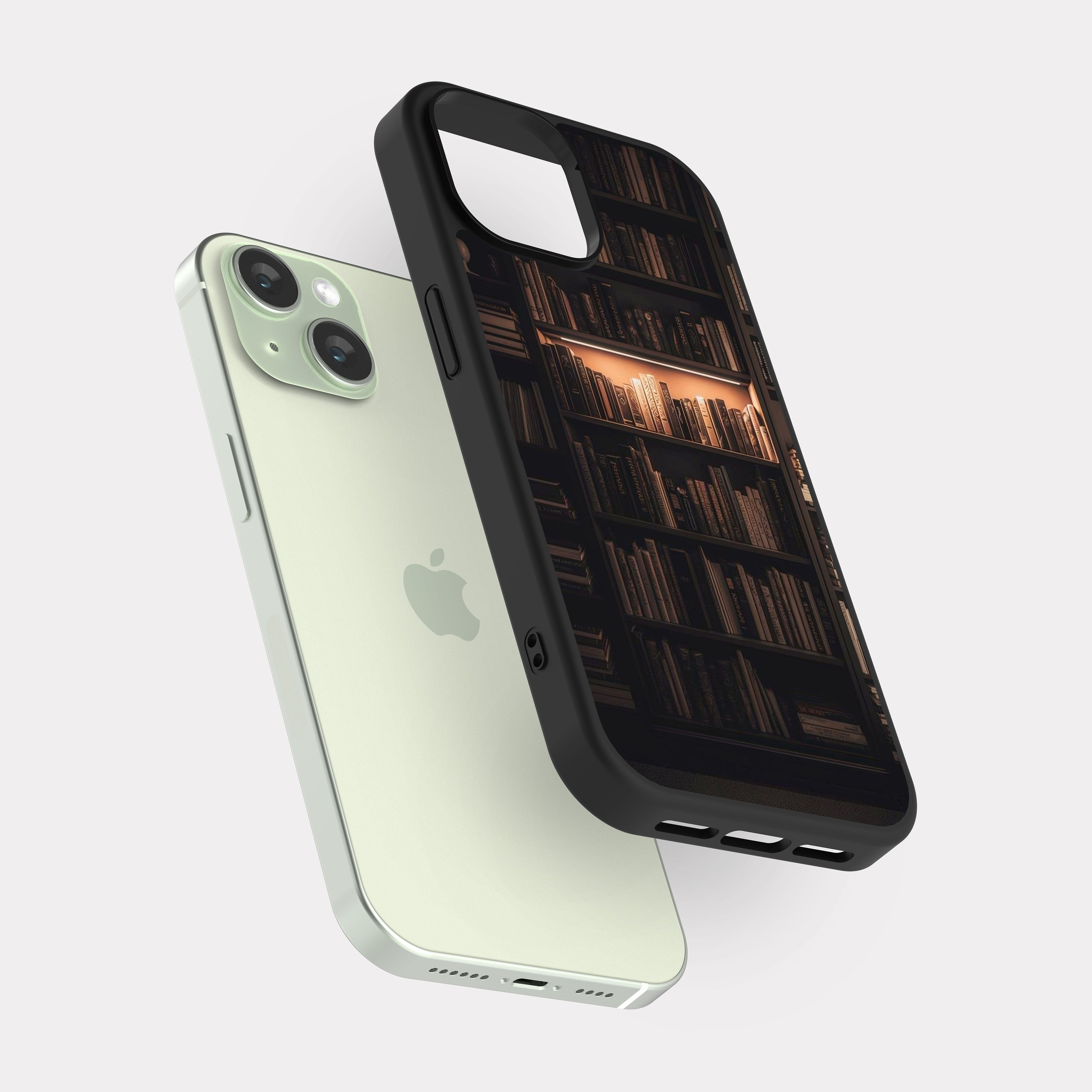 iPhone 15 case cover Library Orange