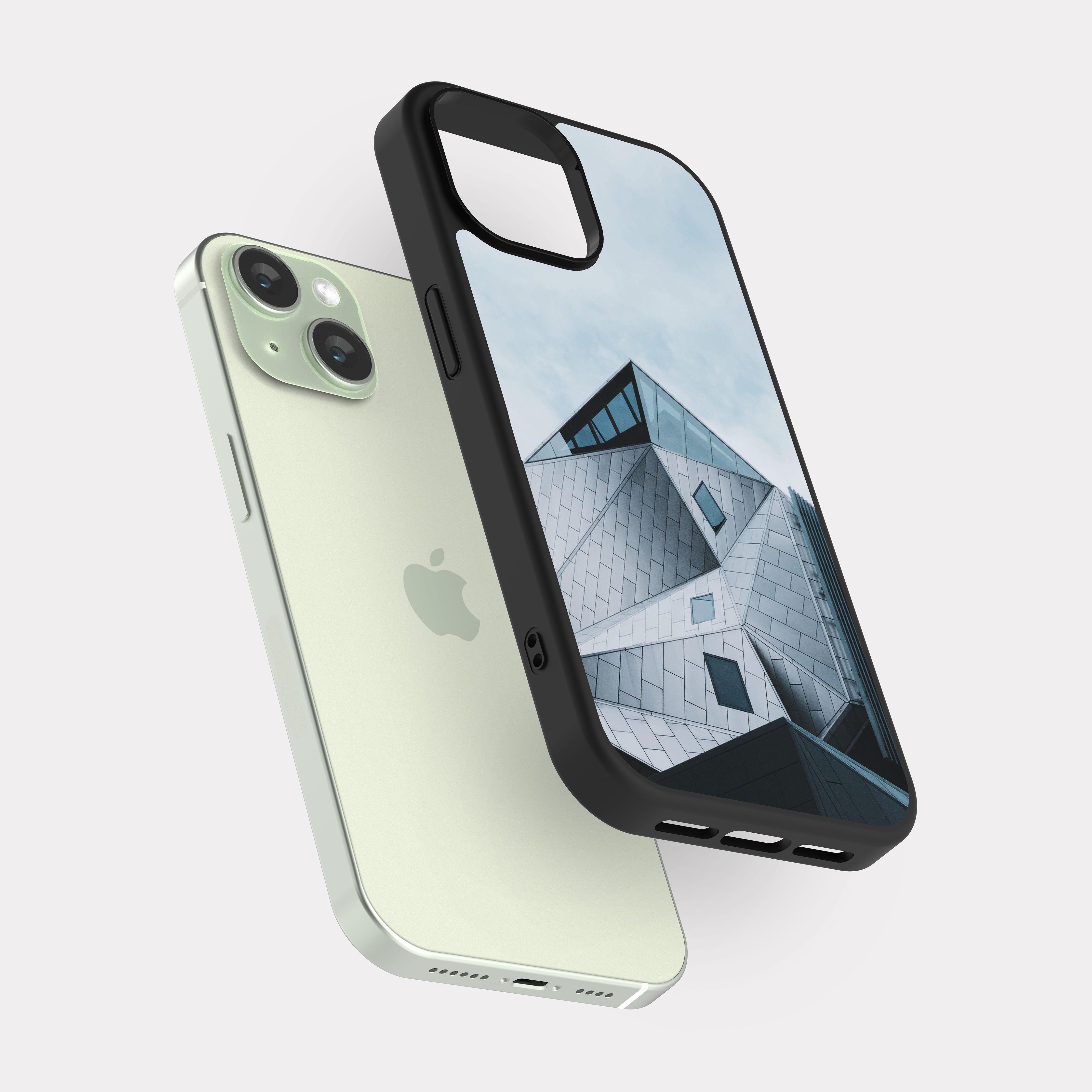 iPhone 15 case cover Architectural Design Cyan
