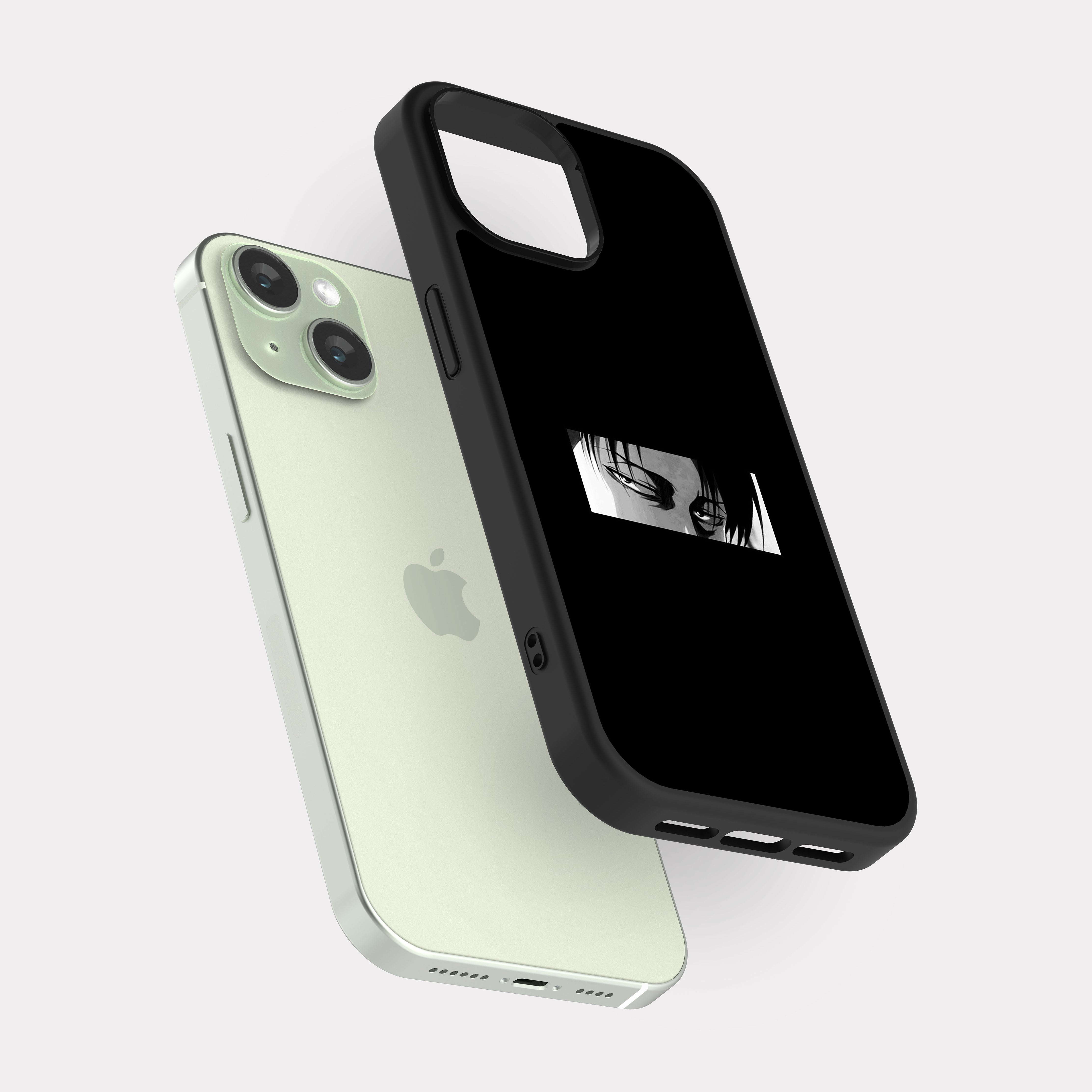 iPhone 15 case cover Levi Ackerman Attack on Titan Black