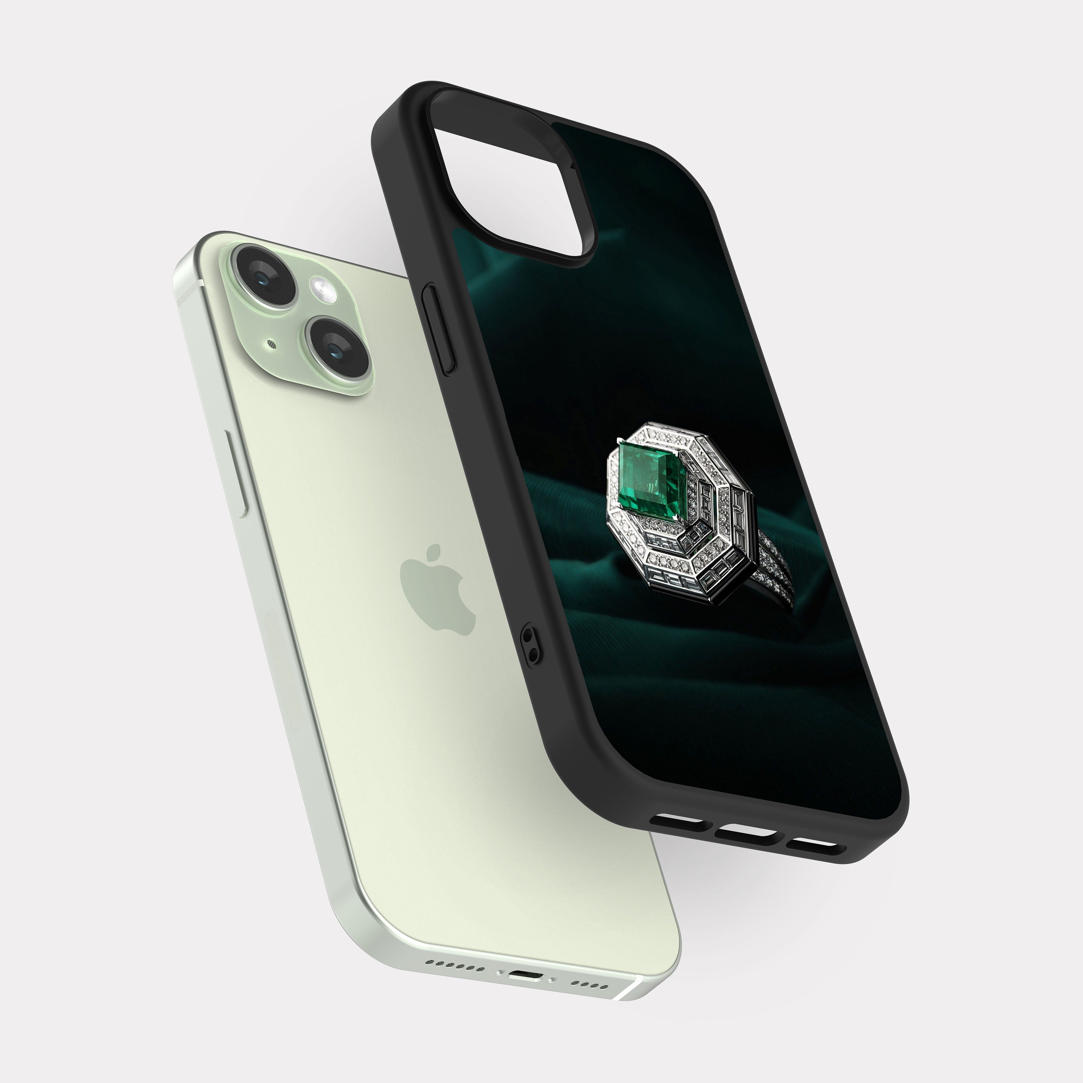 iPhone 15 case cover Emerald Ring Turquoise