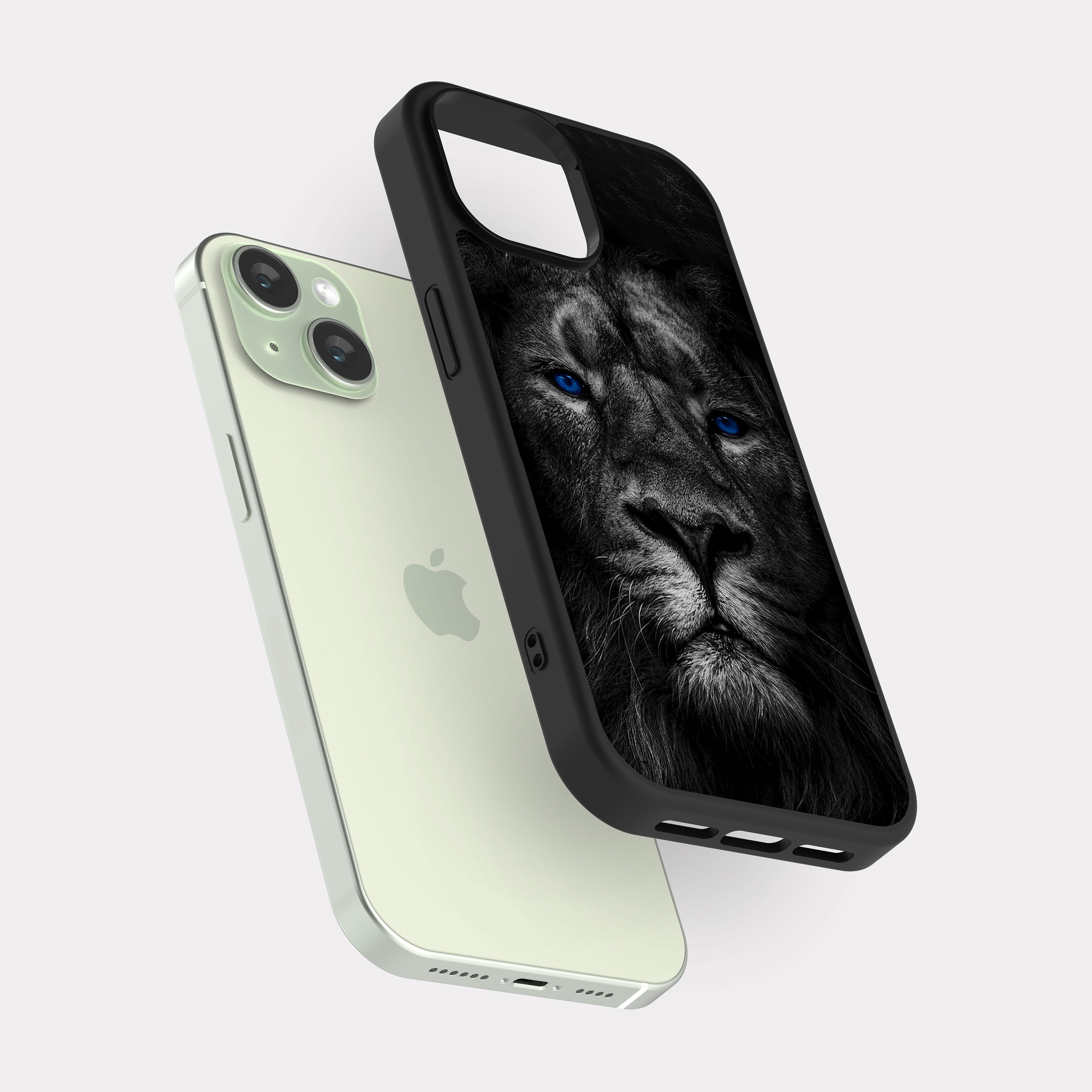 iPhone 15 case cover Lion Blue
