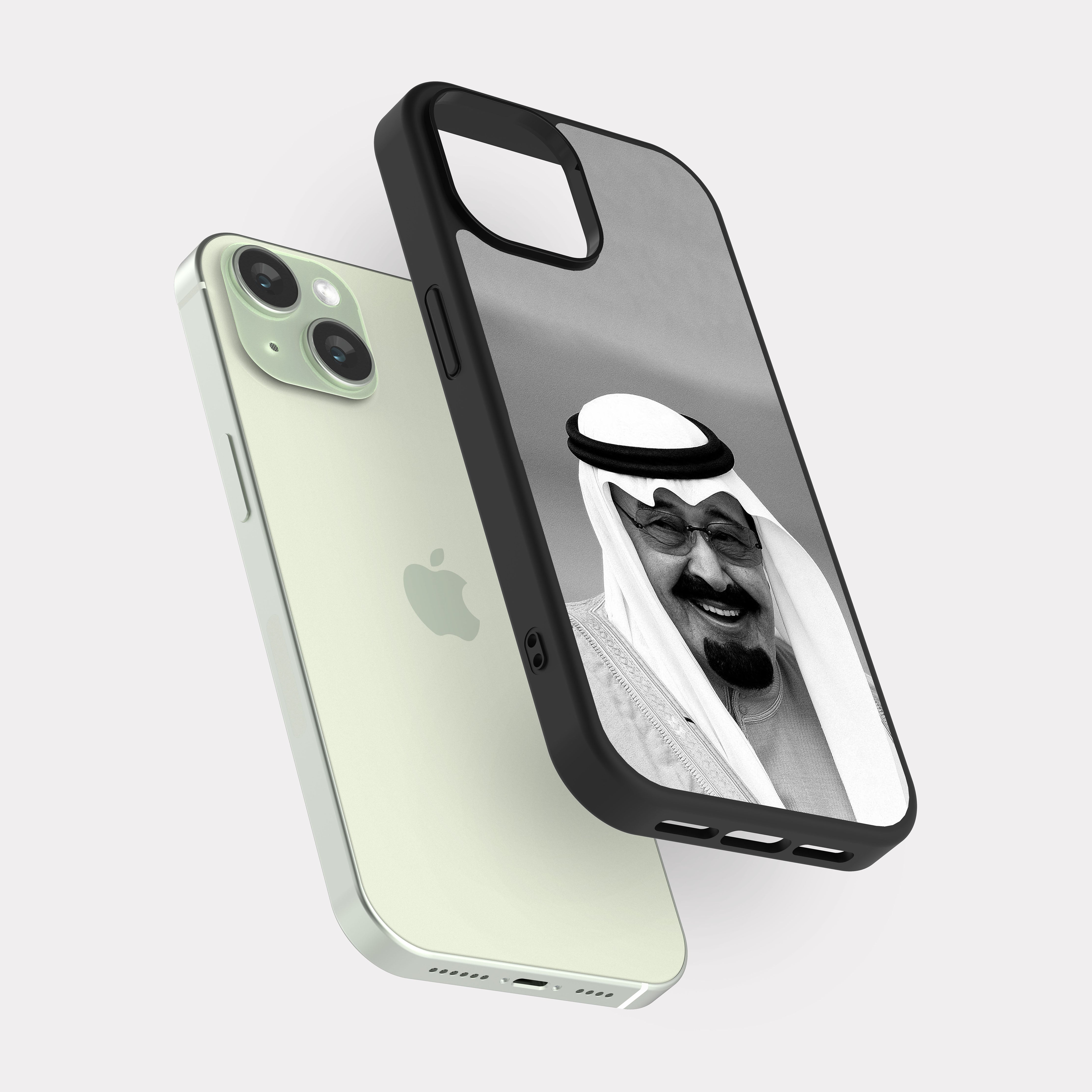 iPhone 15 case cover King Abdullah bin Abdulaziz White
