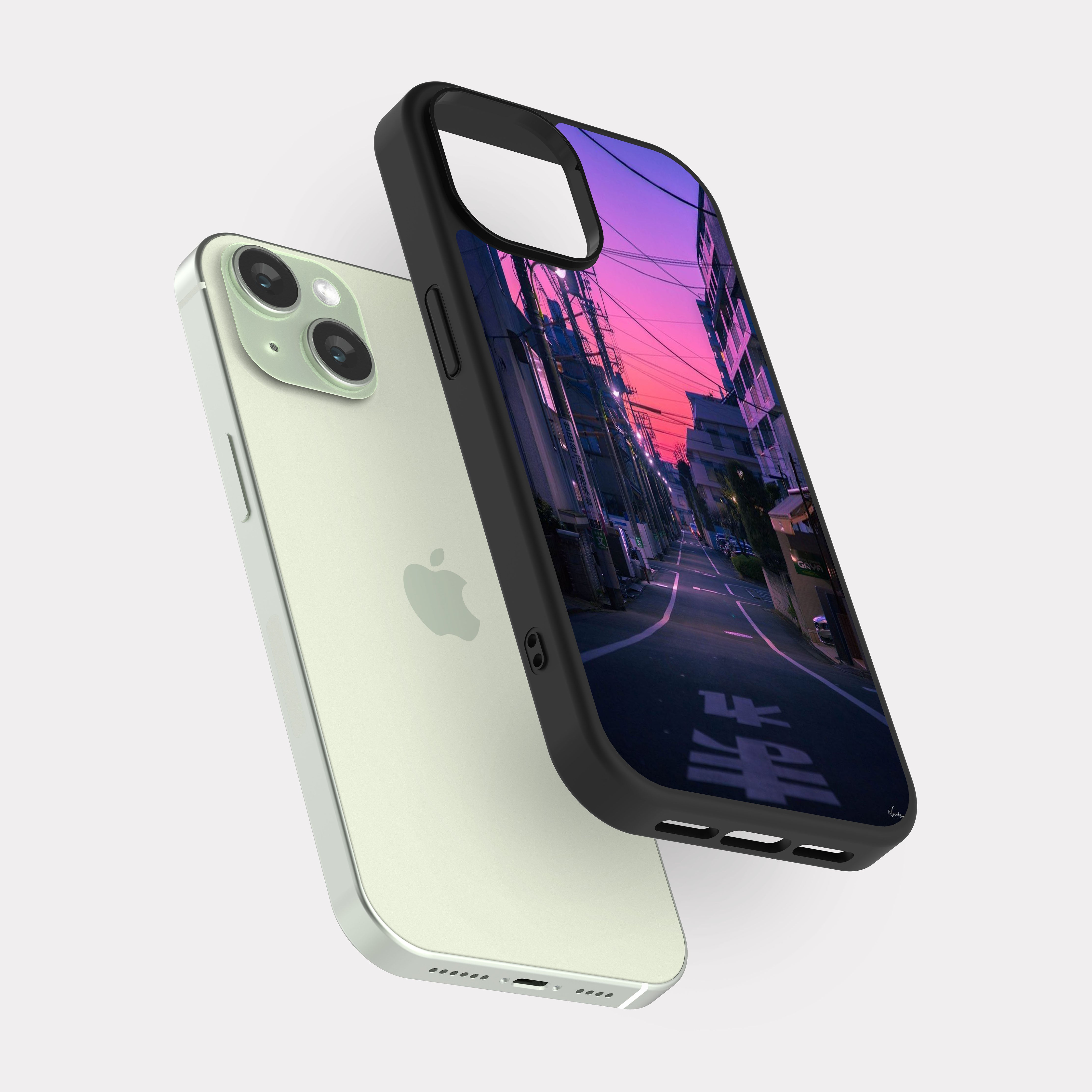 iPhone 15 case cover Japanese street Pink