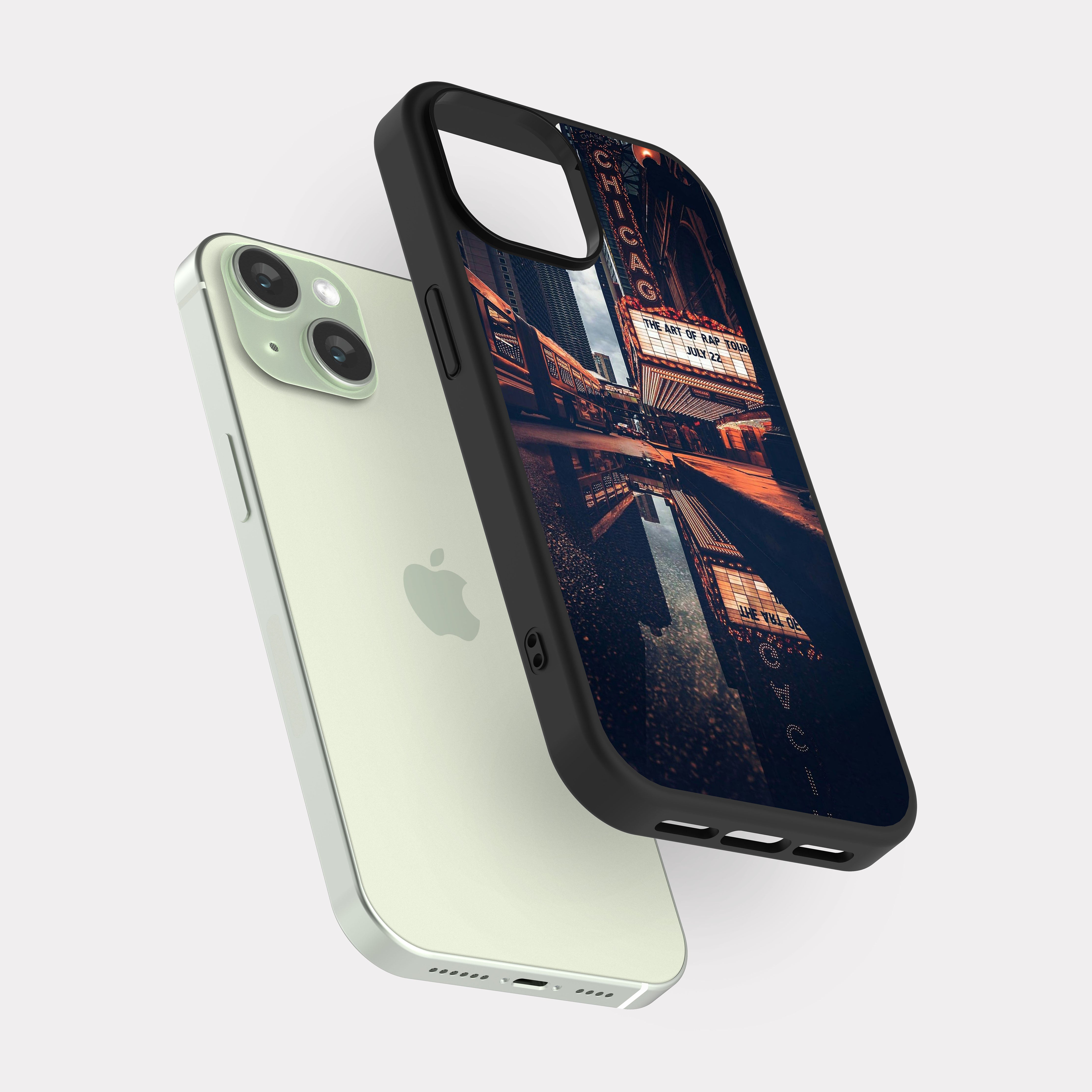 iPhone 15 case cover Chicago Movie Theaters Orange