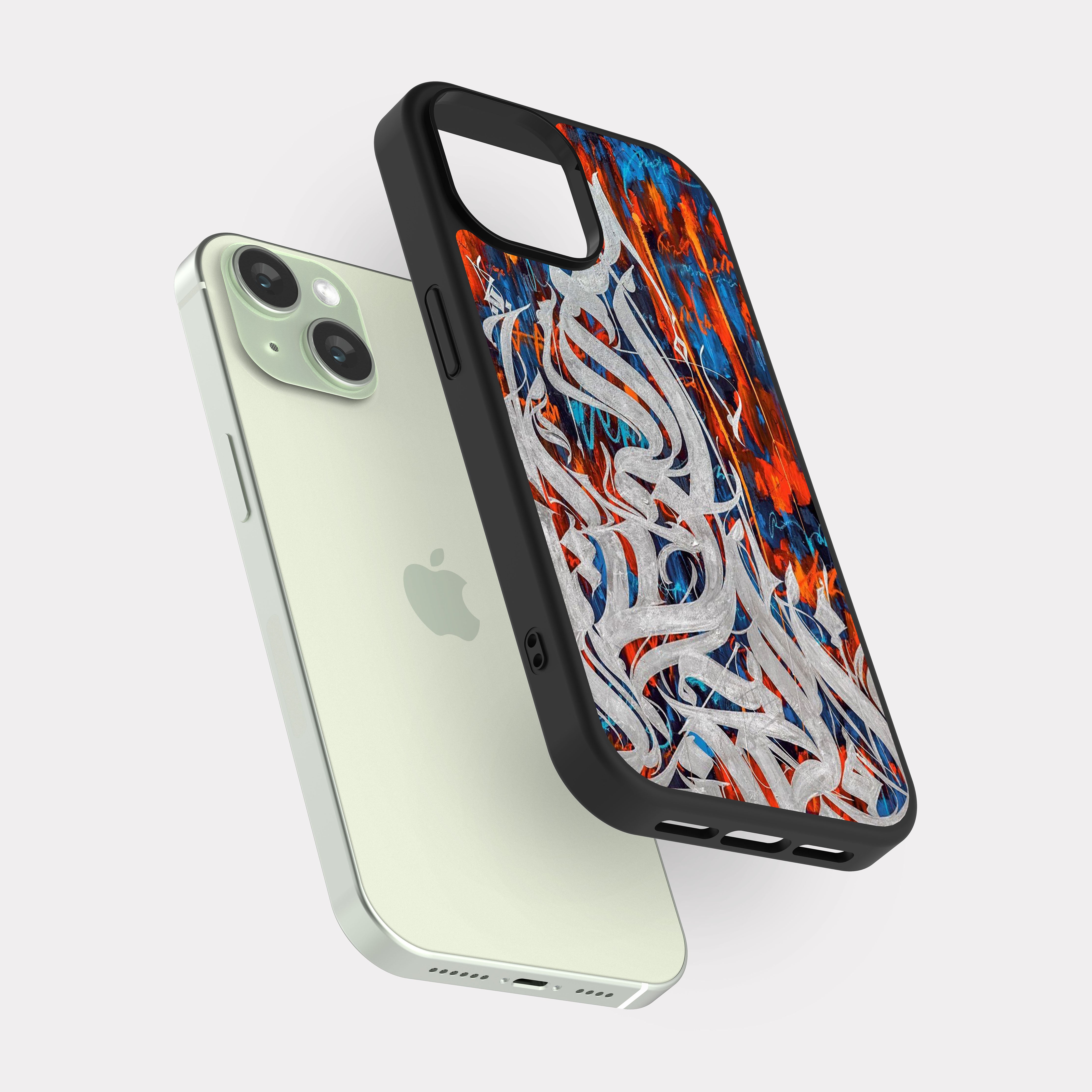 iPhone 15 case cover Abstract Drawing Hand Write Multicolour
