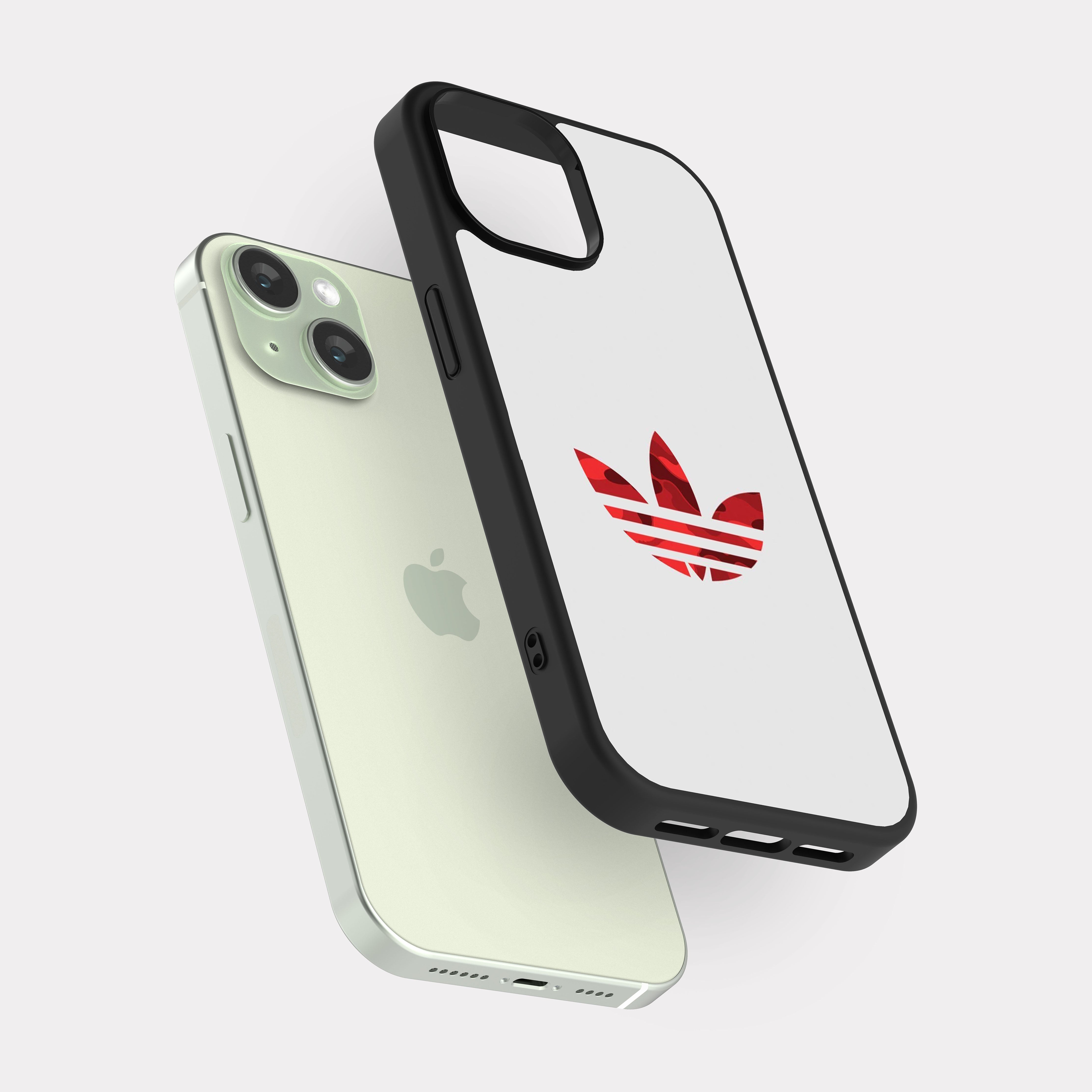 iPhone 15 case cover Adidas Red Gray